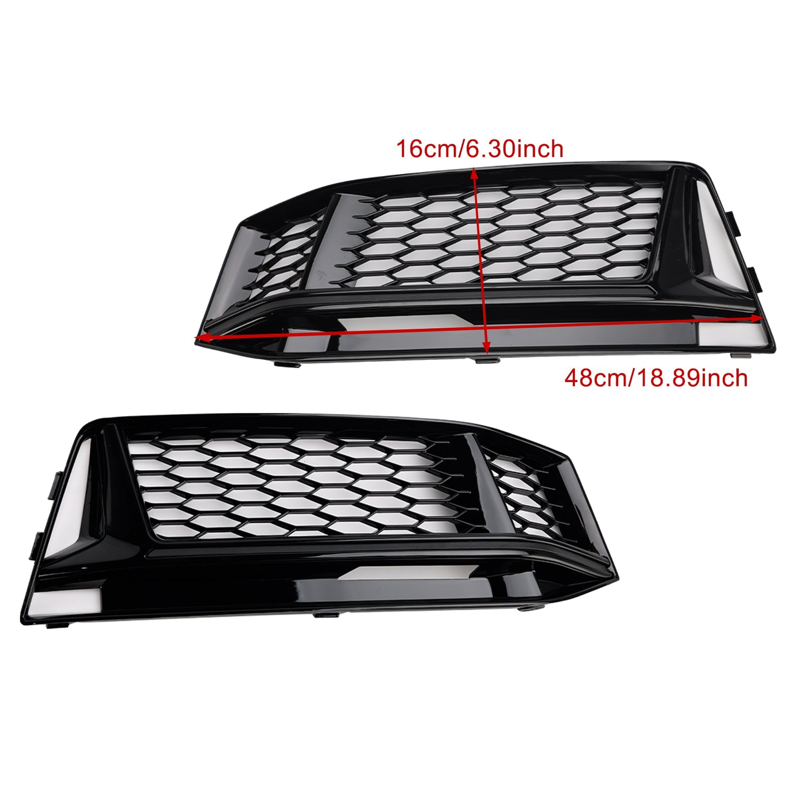 2016-2018 AUDI A4 B9 S-Line S4 2PCS Fog Light Cover Grille Grill