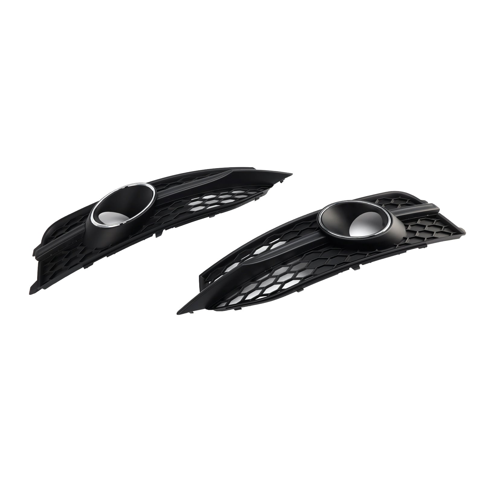 2012-2015 Audi A7 S-Line S7 Black Front Bumper Fog Light Grille Cover Bezel