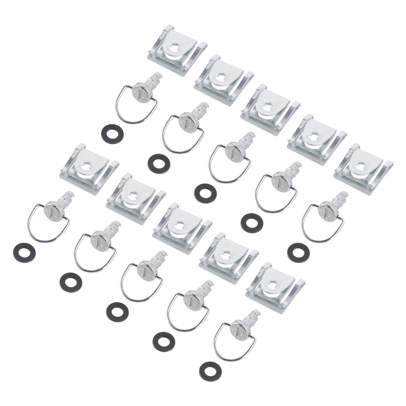 14mm Quick Release Fasteners set of 10 Fairing Bolts Studs Quarter Turn + Clips