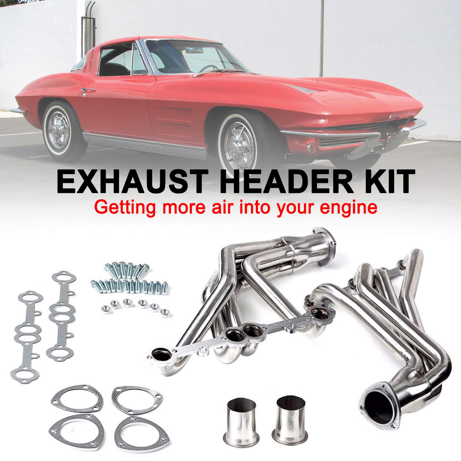 Exhaust Manifold Headers Fit Chevy Fit Chevrolet Corvette V8 Engines 1963-1981