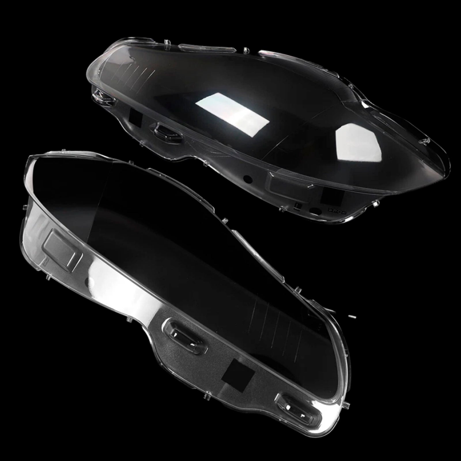 2010-2019 Jaguar XJ XJL Pair Front Headlight Lens Cover Shell Clear