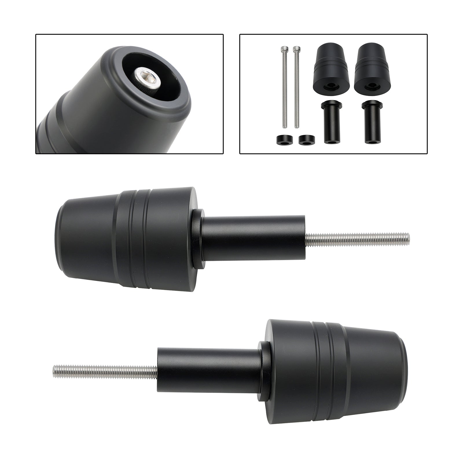 Crash Bobbin Protector Slider Aluminum Black For Aprilia Sr Gt125/200 2021-2024