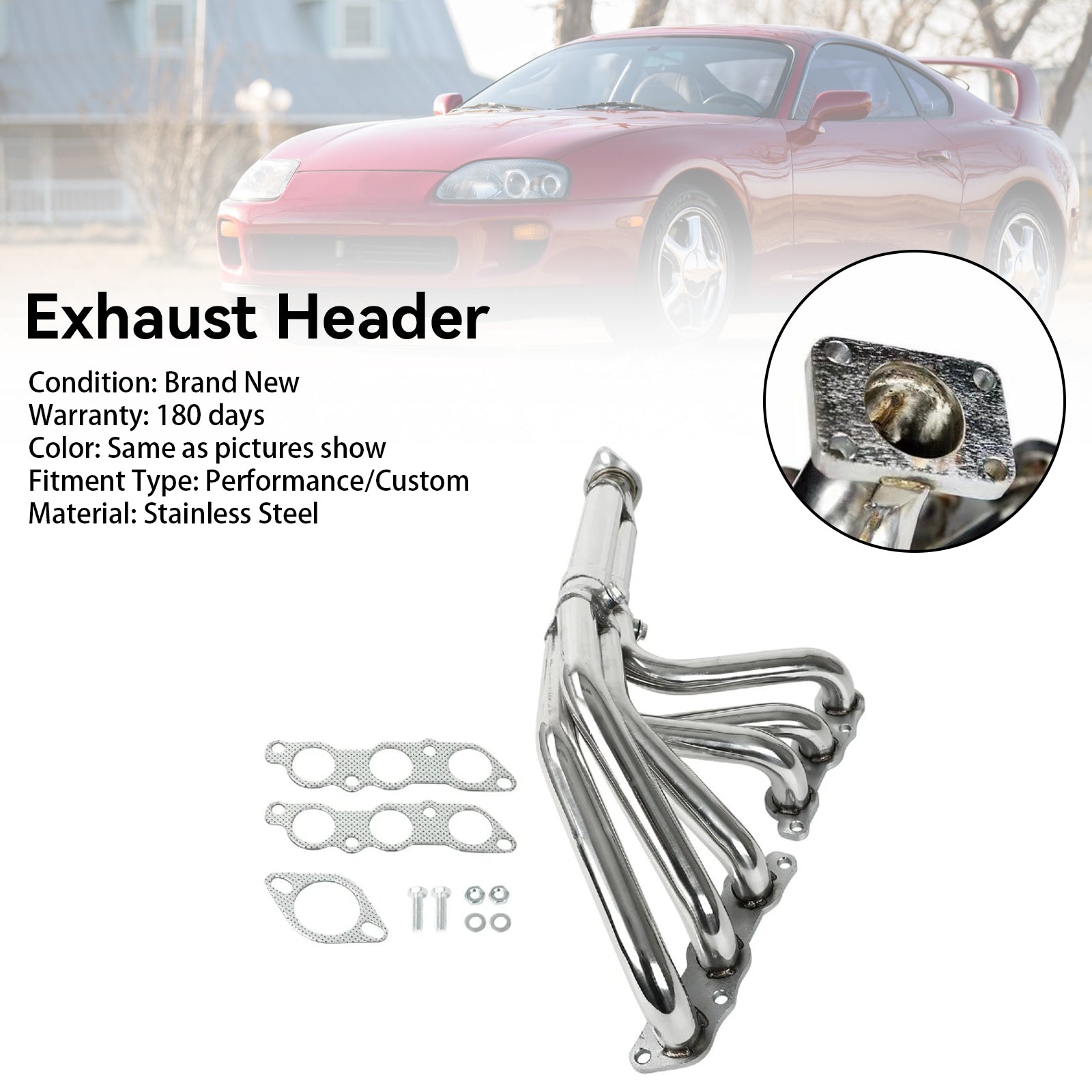 Non-Turbo Exhaust Header Manifold Fit Toyota Supra 3.0L 1993-1998