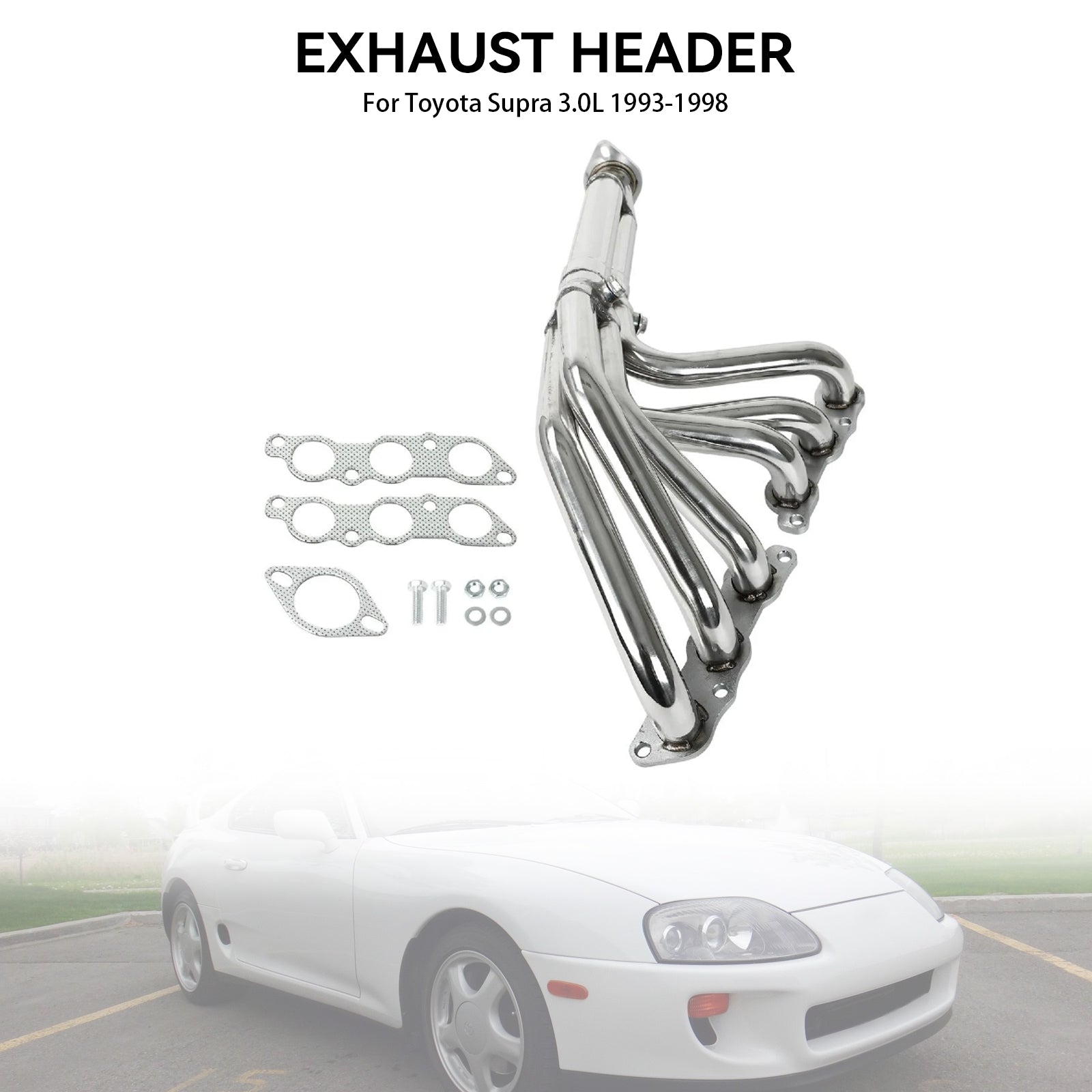 Non-Turbo Exhaust Header Manifold Fit Toyota Supra 3.0L 1993-1998