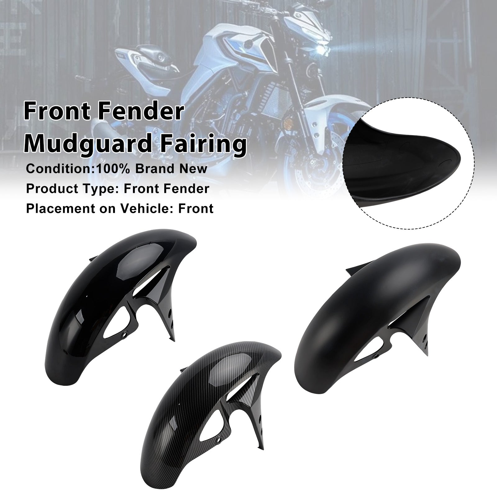 2025-2026 Yamaha YZF-R3 YZF R25 MT-03 Front Fender Mudguard Fairing
