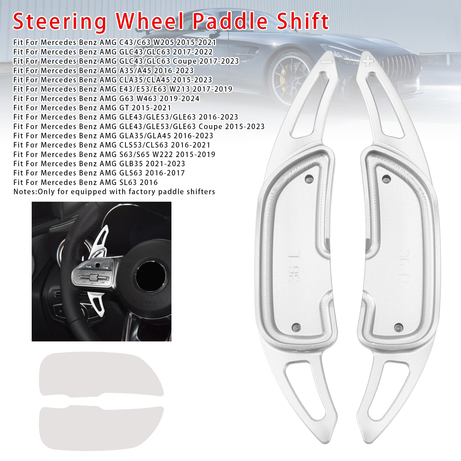 Steering Wheel Paddle Shifter Extension For Mercedes Benz AMG