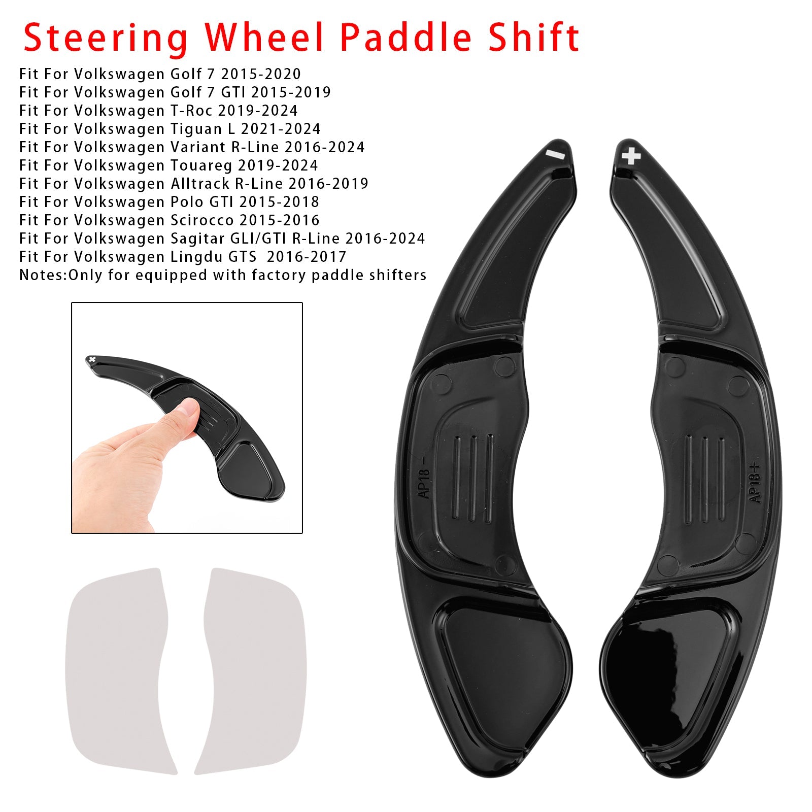 Steering Wheel Paddle Shifter Extension For VW Golf 7 T-ROC