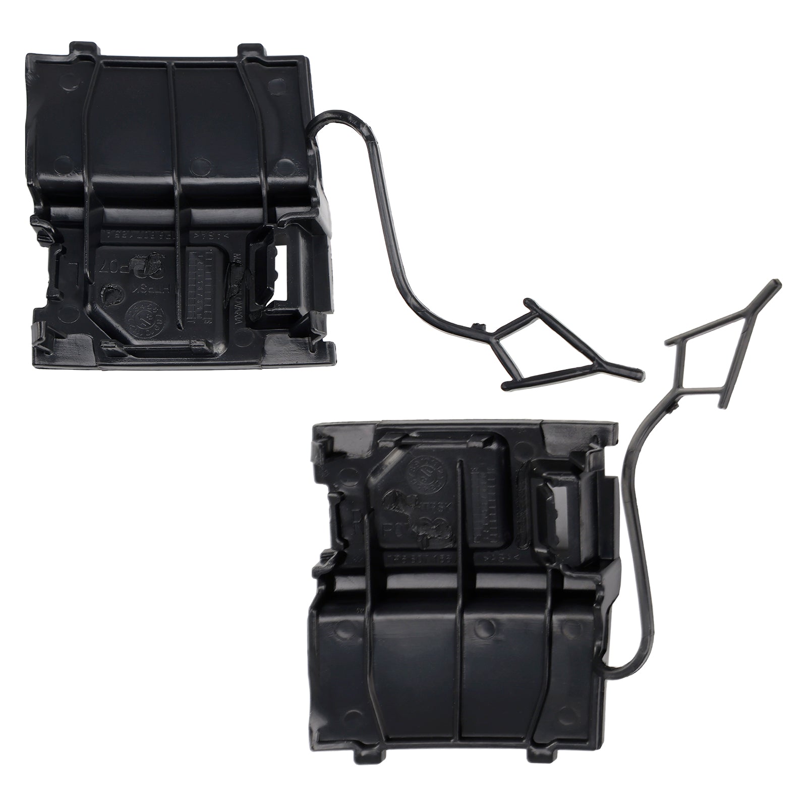 A Pair Car Front Bumper Tow Hook Eye Cover Cap For VW Touarge 2014 - 2018