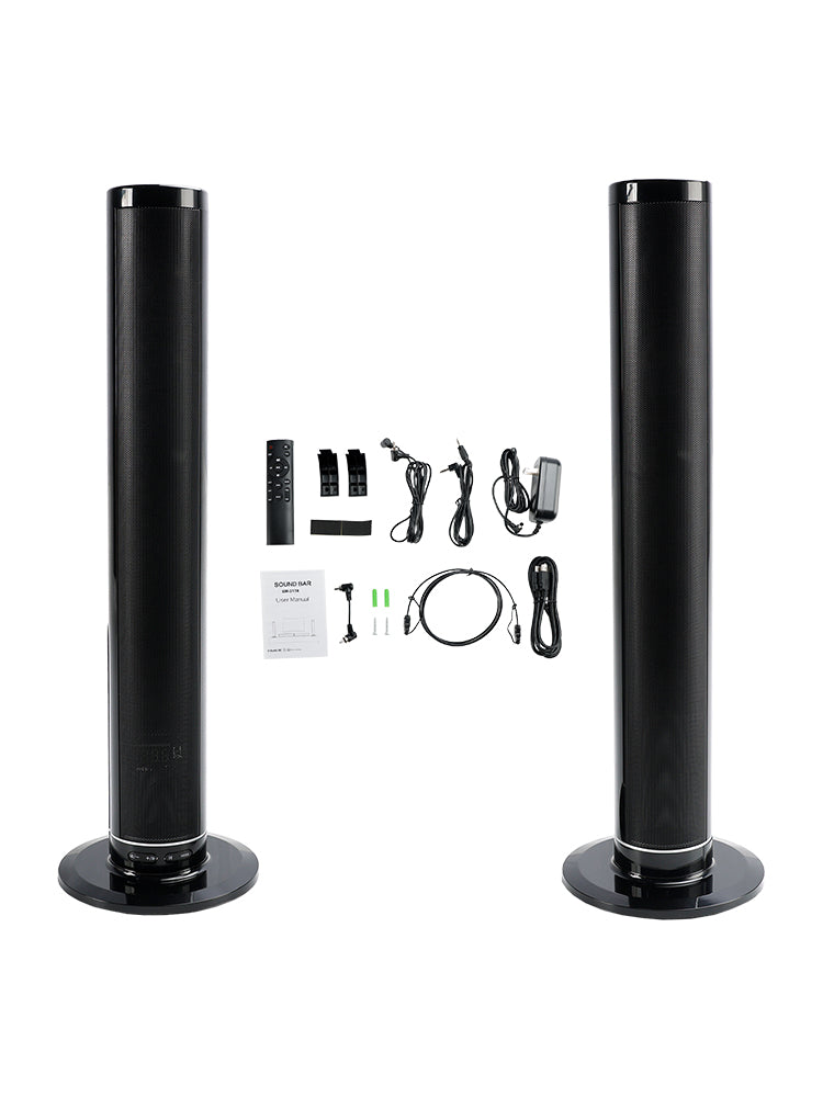 Detachable Surround Sound Bar Wireless Subwoofer 2 Speaker System Home Theater