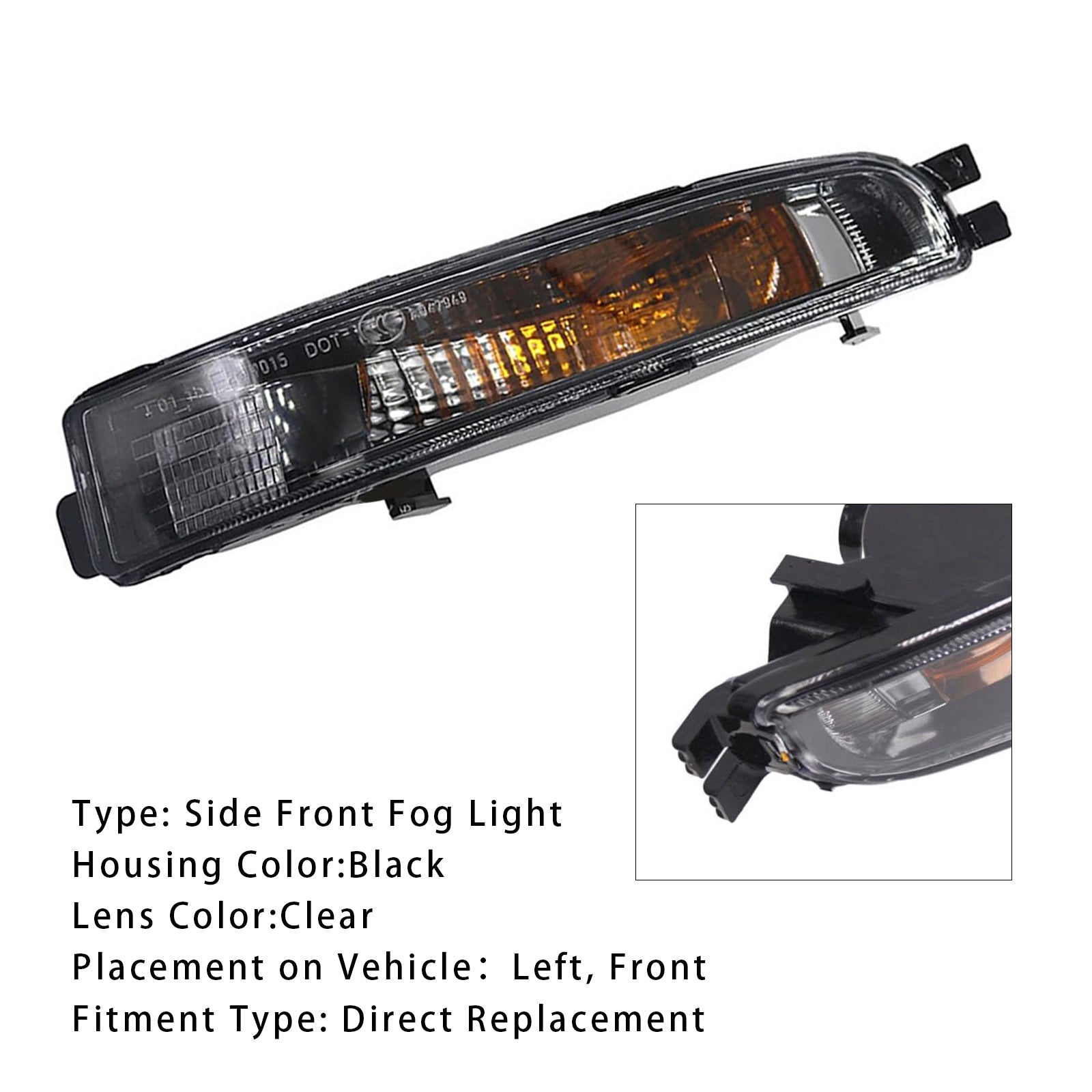 2012-2019 Volkswagen Beetle 1 Pcs Front Bumper Left Turn Signal Light 5C5953041A