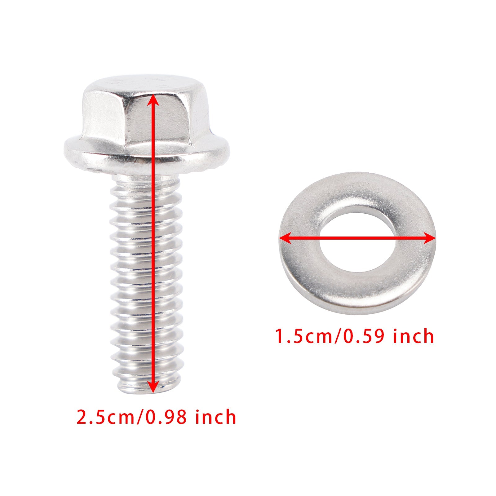 2 Pack 400-7507 Stainless 300 Hex Valve Cover Bolt Kit