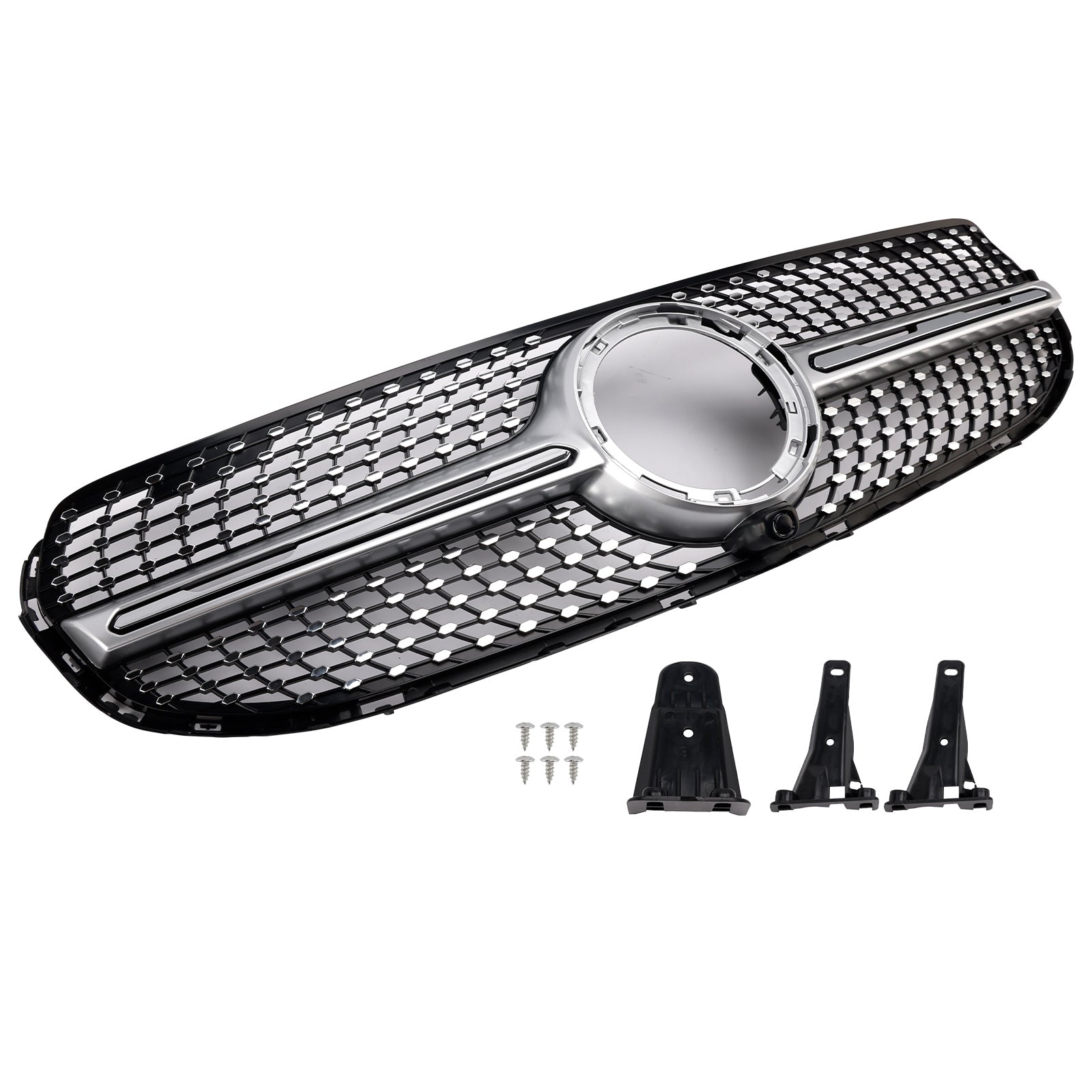 2020-2022 Mercedes-Benz X253 GLC250 GLC300 Diamond Front Bumper Grille