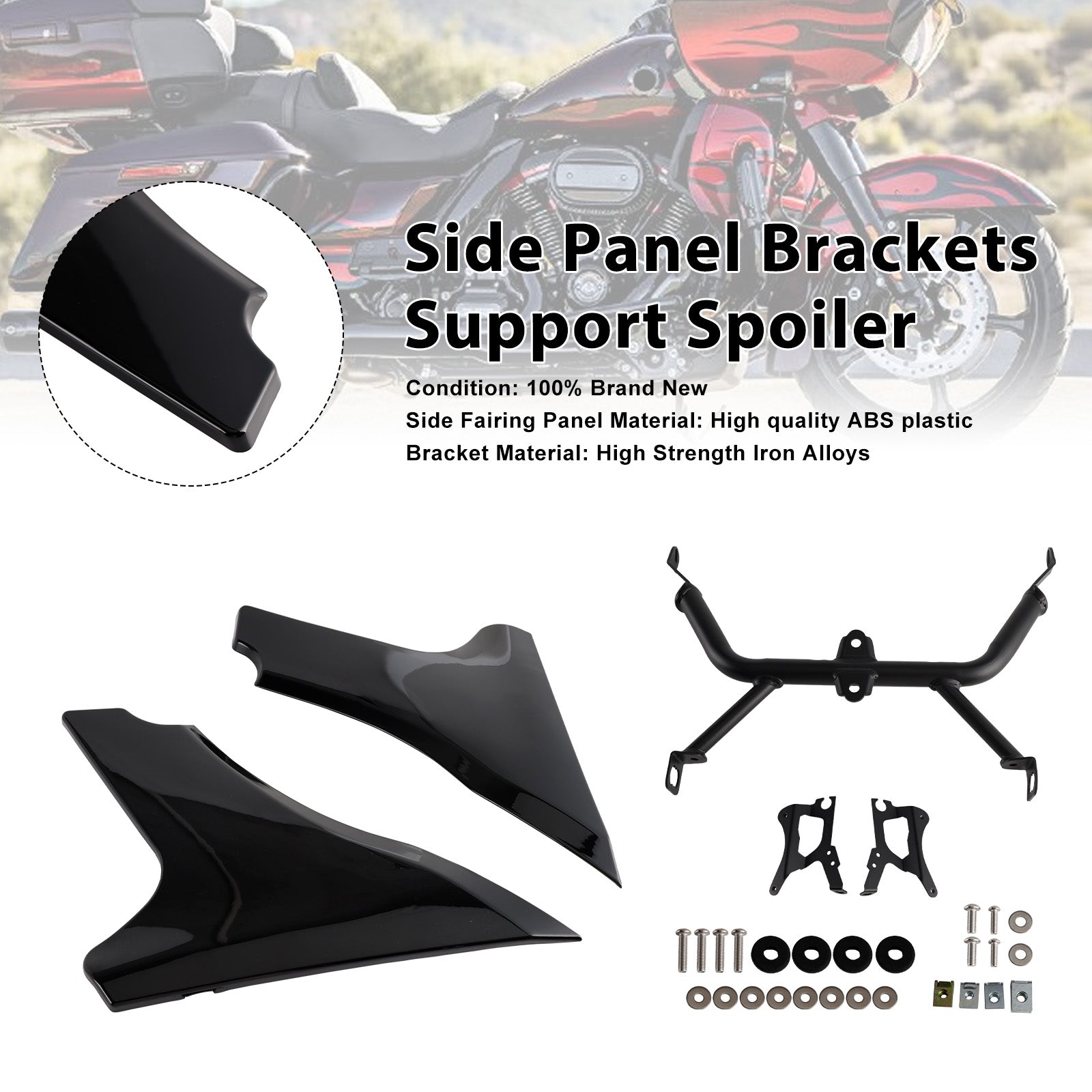 2024-later Harley Road Glide CVO ST FLTRXSTSE Side Panel Brackets Support Spoiler