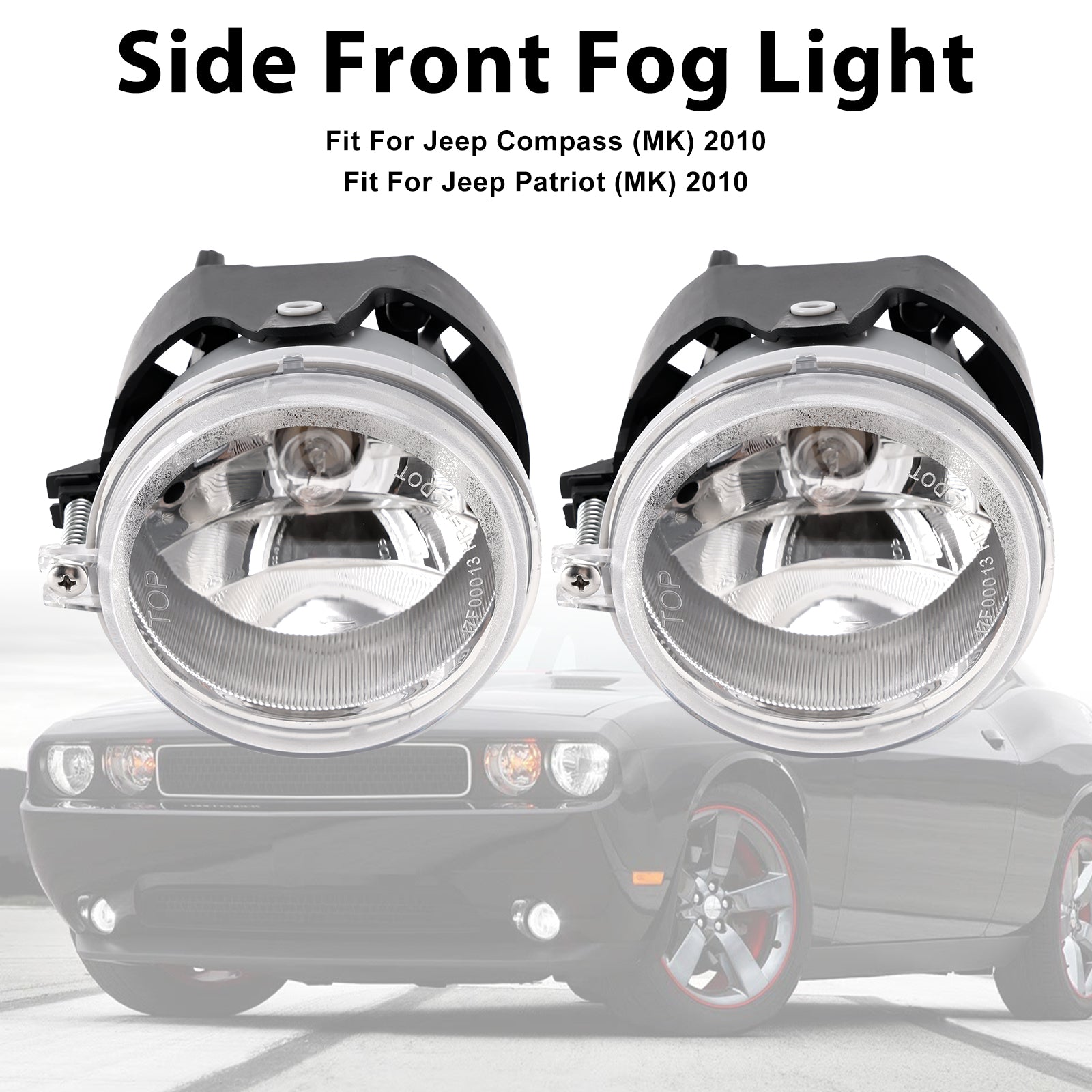 Pair Front Fog Light For Jeep Compass Dodge Charger Caliber 5182025AA