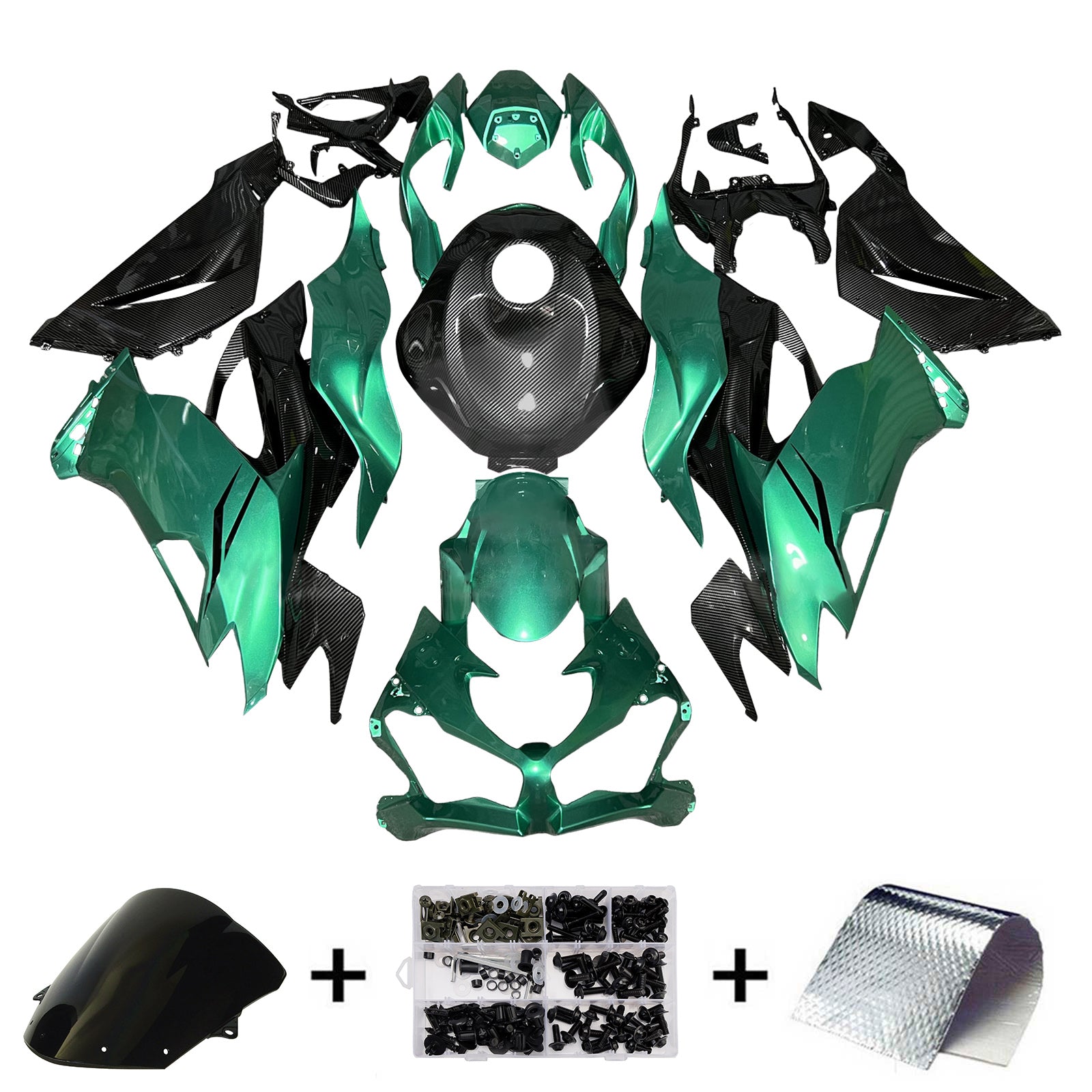 Injection Fairing Kit Bodywork Plastic ABS fit For Kawasaki ZX6R 2019-2023
