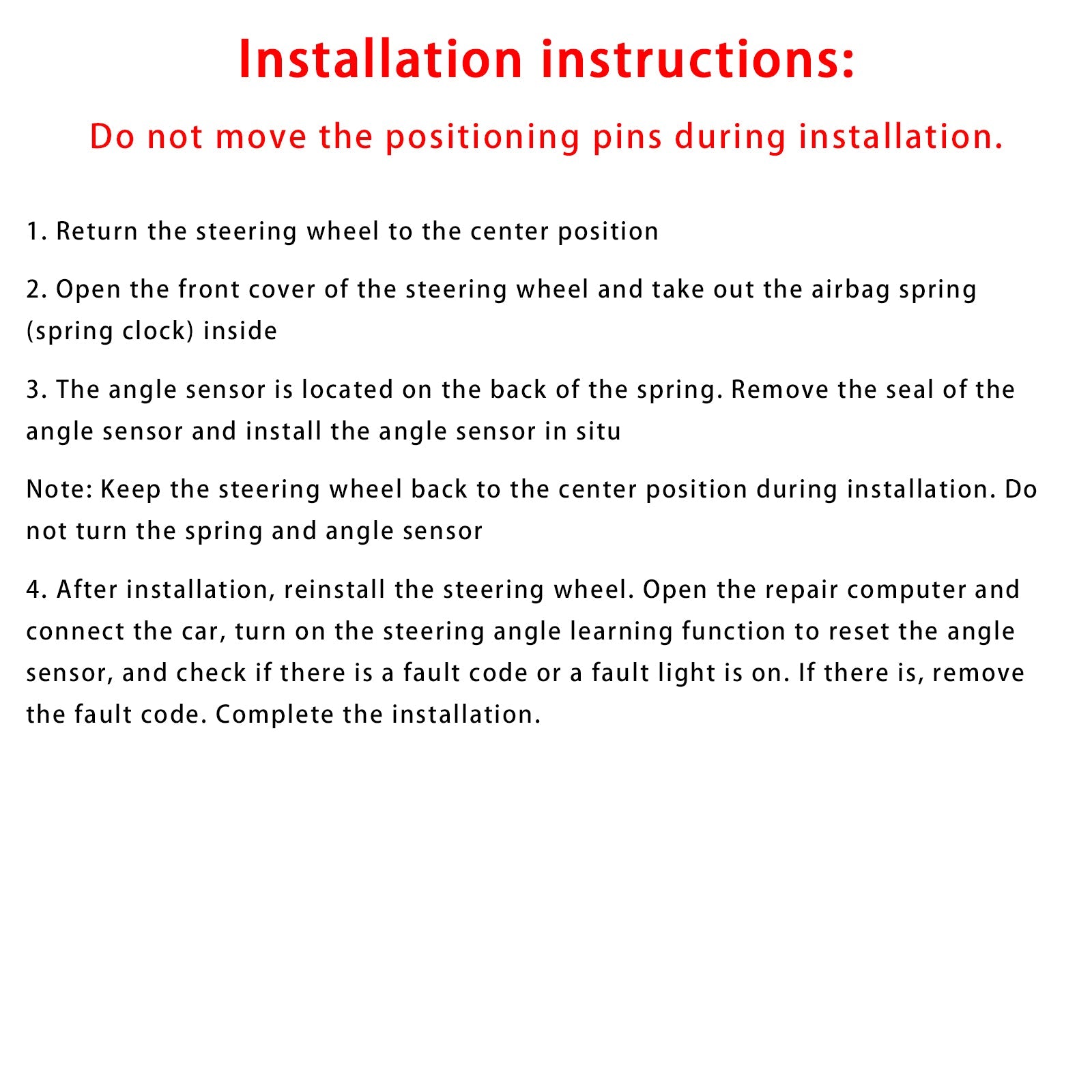 2013-2020 Subaru BRZ Steering Angle Sensor 27546-CA000 27549-CA001