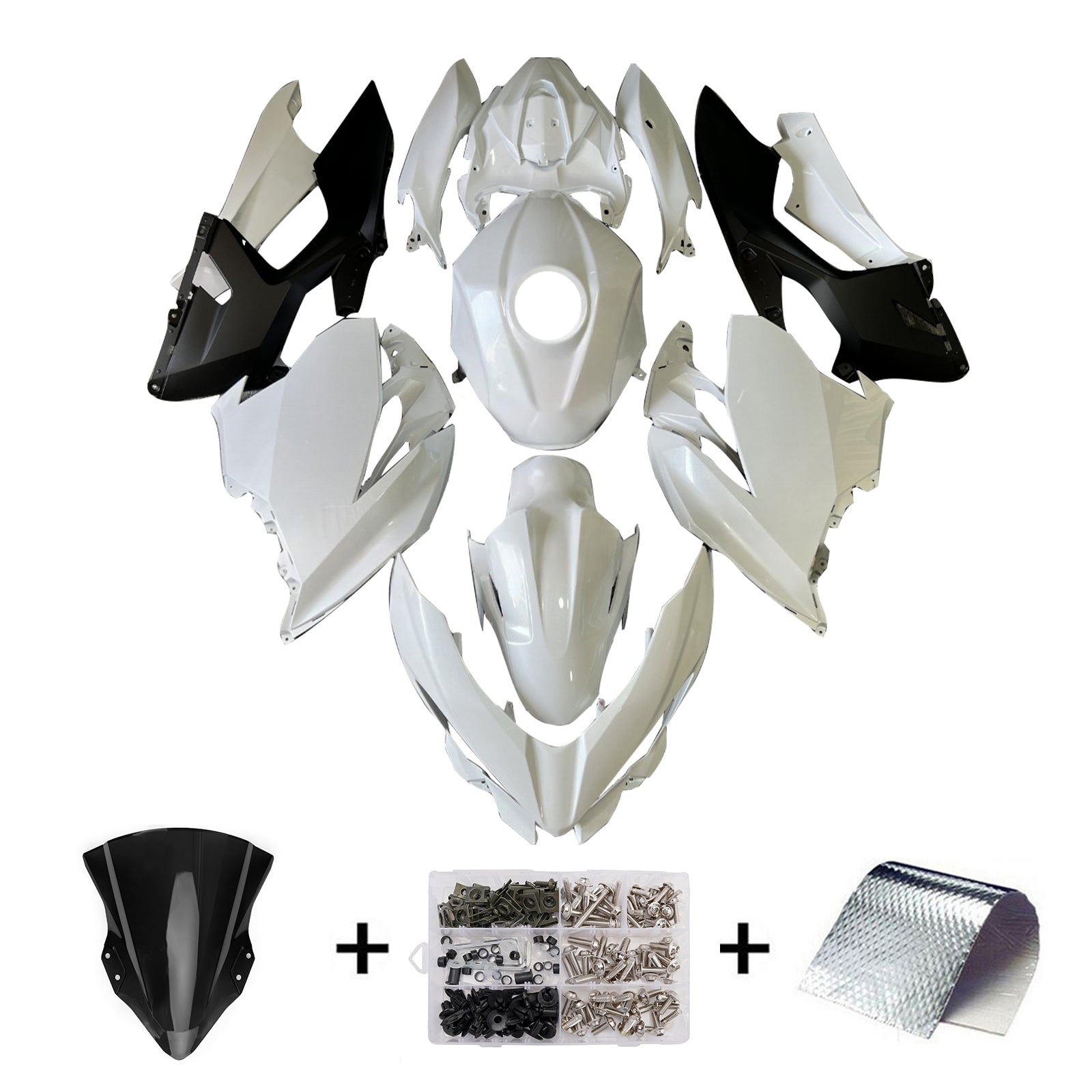 Injection Fairing Kit Bodywork Plastic ABS fit For Kawasaki EX400 Ninja400 2018-2024