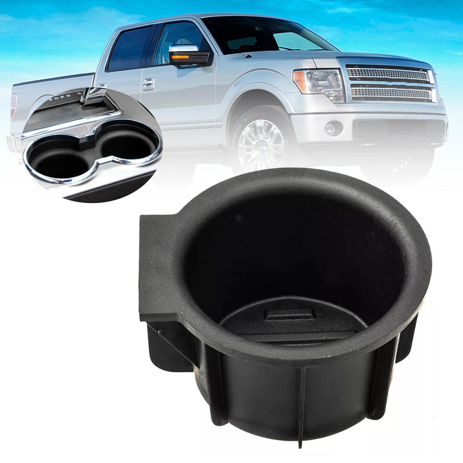 2009-2014 Ford F-150 Front Center Console Cup Holder Insert 9L3Z-1513562-CB