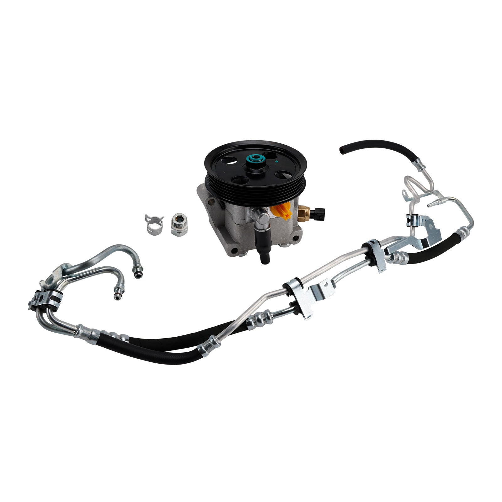 Power Steering Pump + High Pressure Pipe For 2007-2011 Ford C-Max 1743278