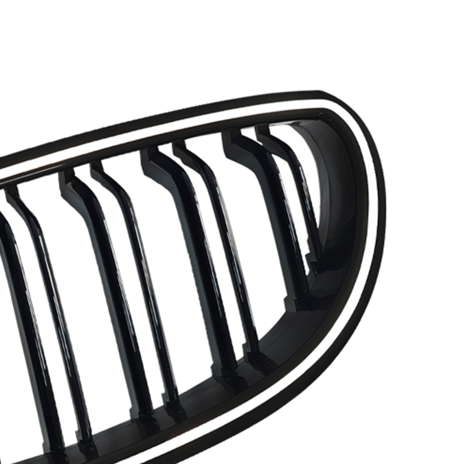 2004-2009 For BMW 5 Series Touring E61 520i 523i 525i 528i 530i 535i 540i 545i 550i 2PCS Glossy Black Front Sport Kidney Grille