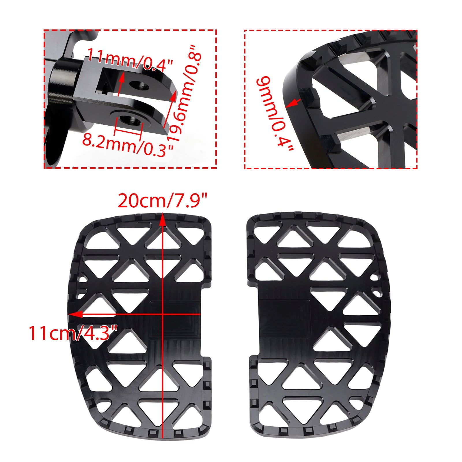 2021-2025 Honda CM1100 Rebel 1100 DCT /MT Front Footrests Foot Pegs