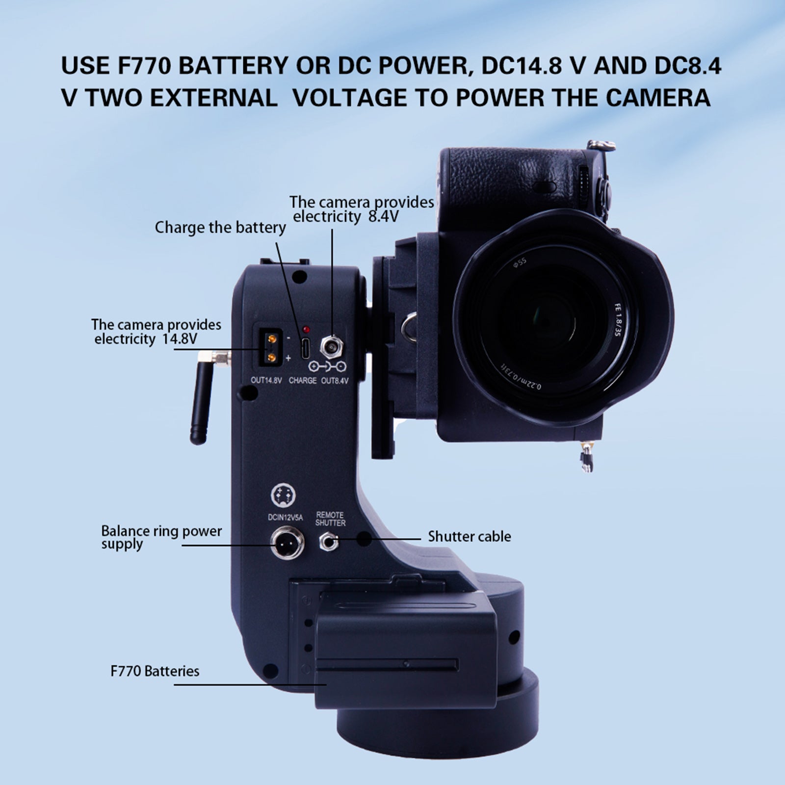 PT-5000 Camera Remote Control Electric Cloud Platform Micro Slr Mobile Phone