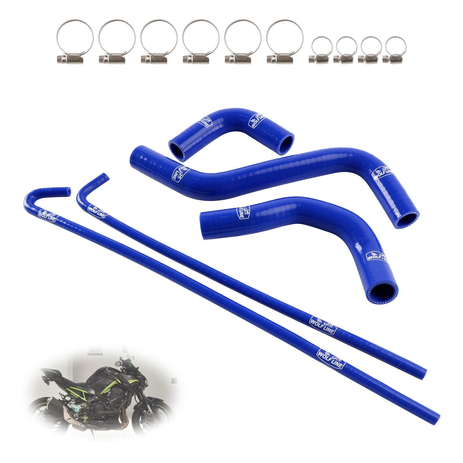 Silicone Radiator coolant Hose kit For Kawasaki Z900 Z900RS 2017-2025