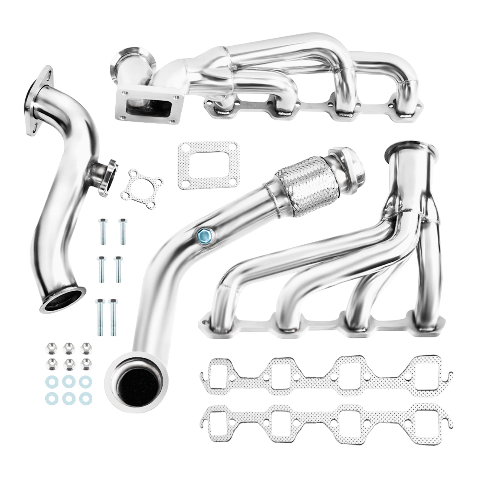 Exhaust Header Manifold Fit Ford Mustang 5.0L V8 T4 Racing Turbo 1979 & 1982-1993