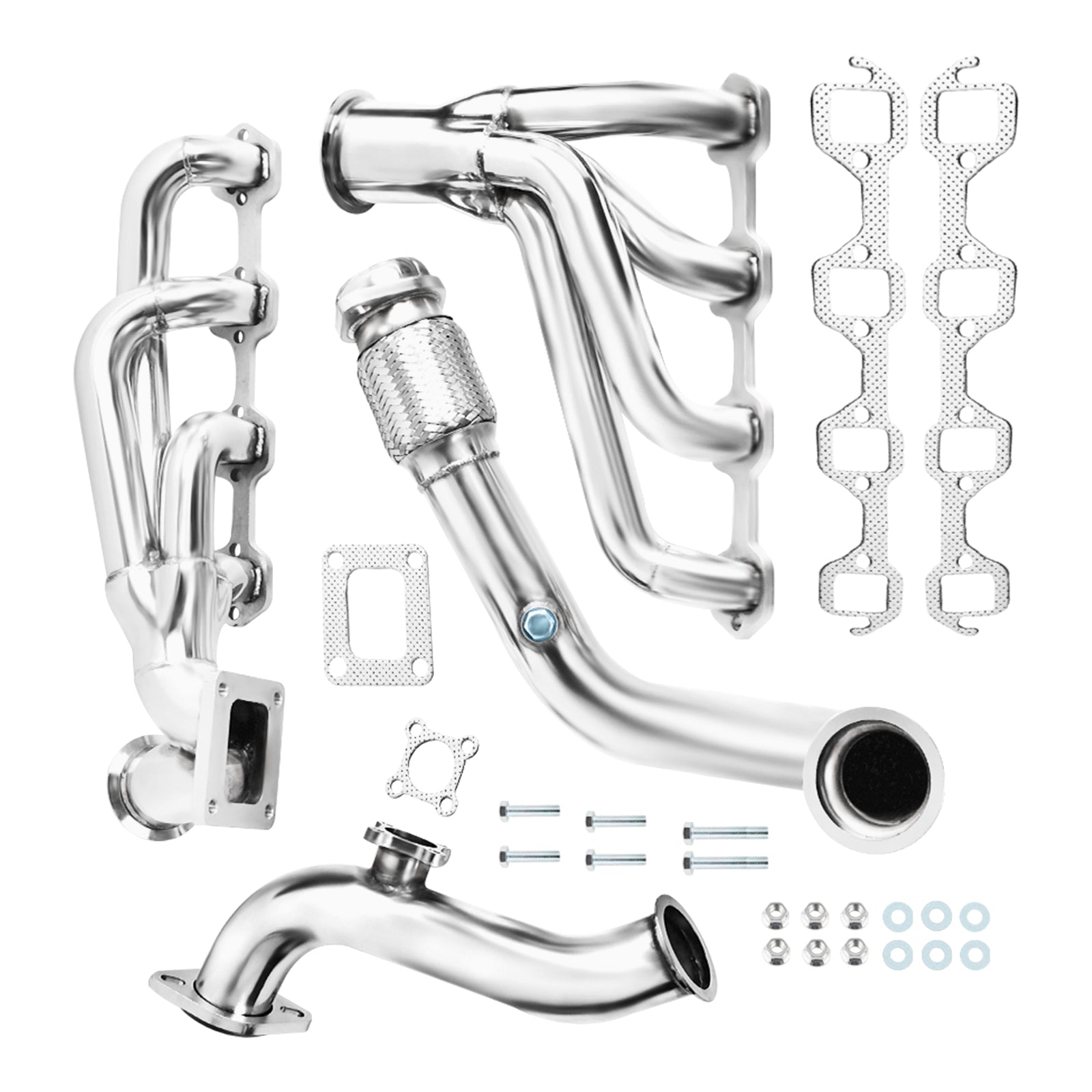 Exhaust Header Manifold Fit Ford Mustang 5.0L V8 T4 Racing Turbo 1979 & 1982-1993