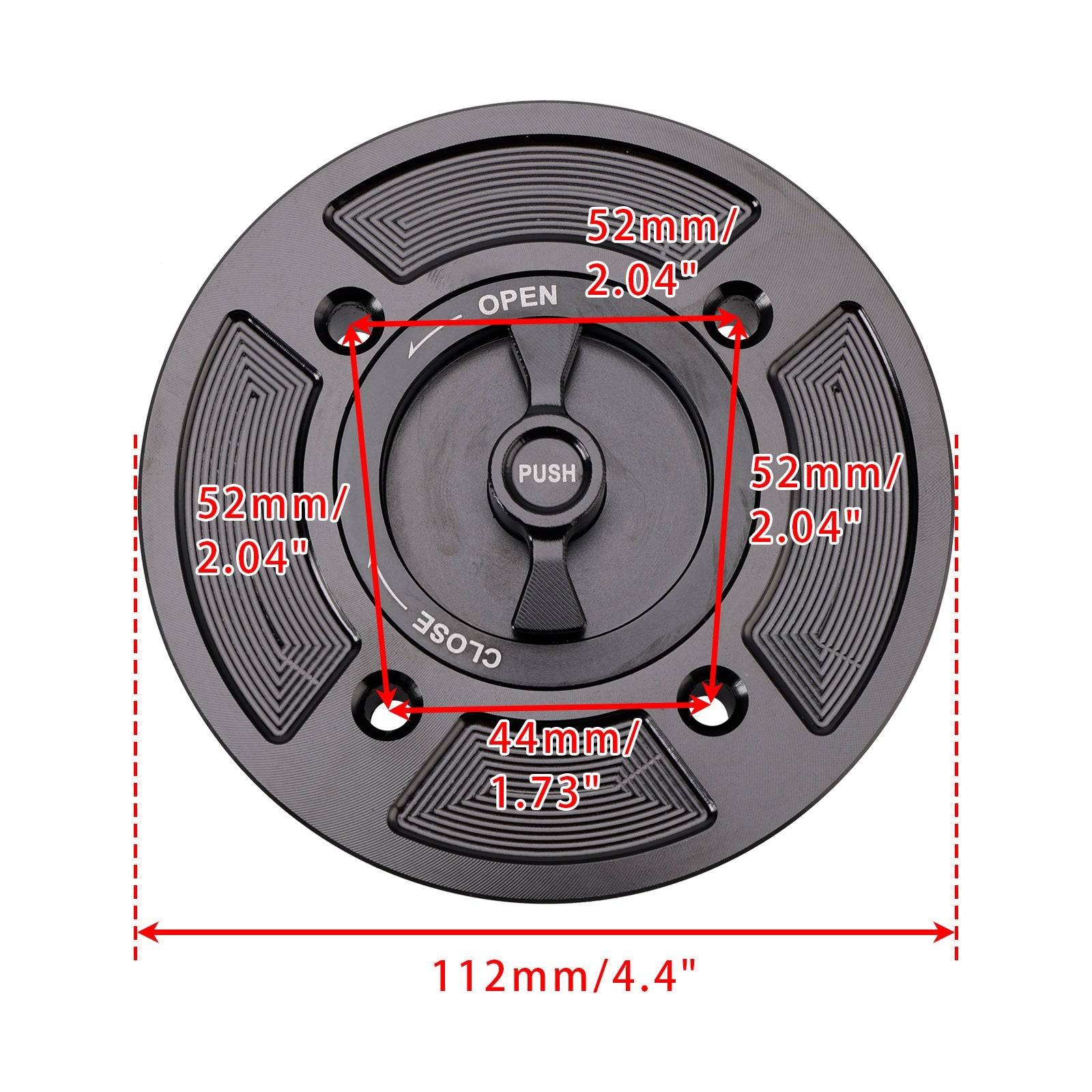 BILLET QUICK-TURN FUEL GAS CAP FOR KAWASAKI KLX230/R Z650 Z650RS Z900 2017-2025