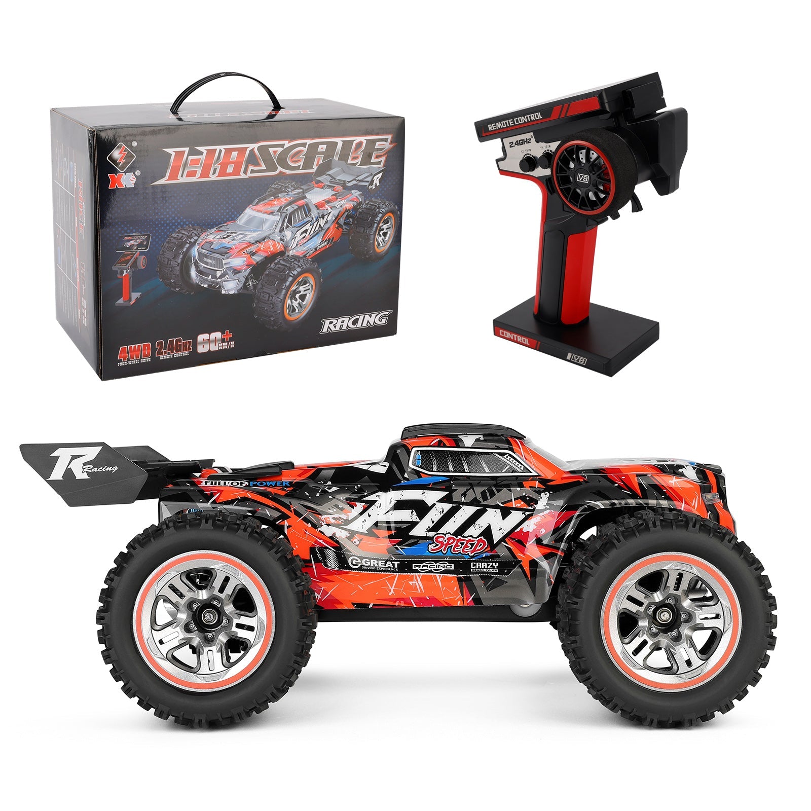 Wltoys XK 184008 RC Car 1/18 60KM/H 4WD Brushless 2.4G High Speed Off Road Truck