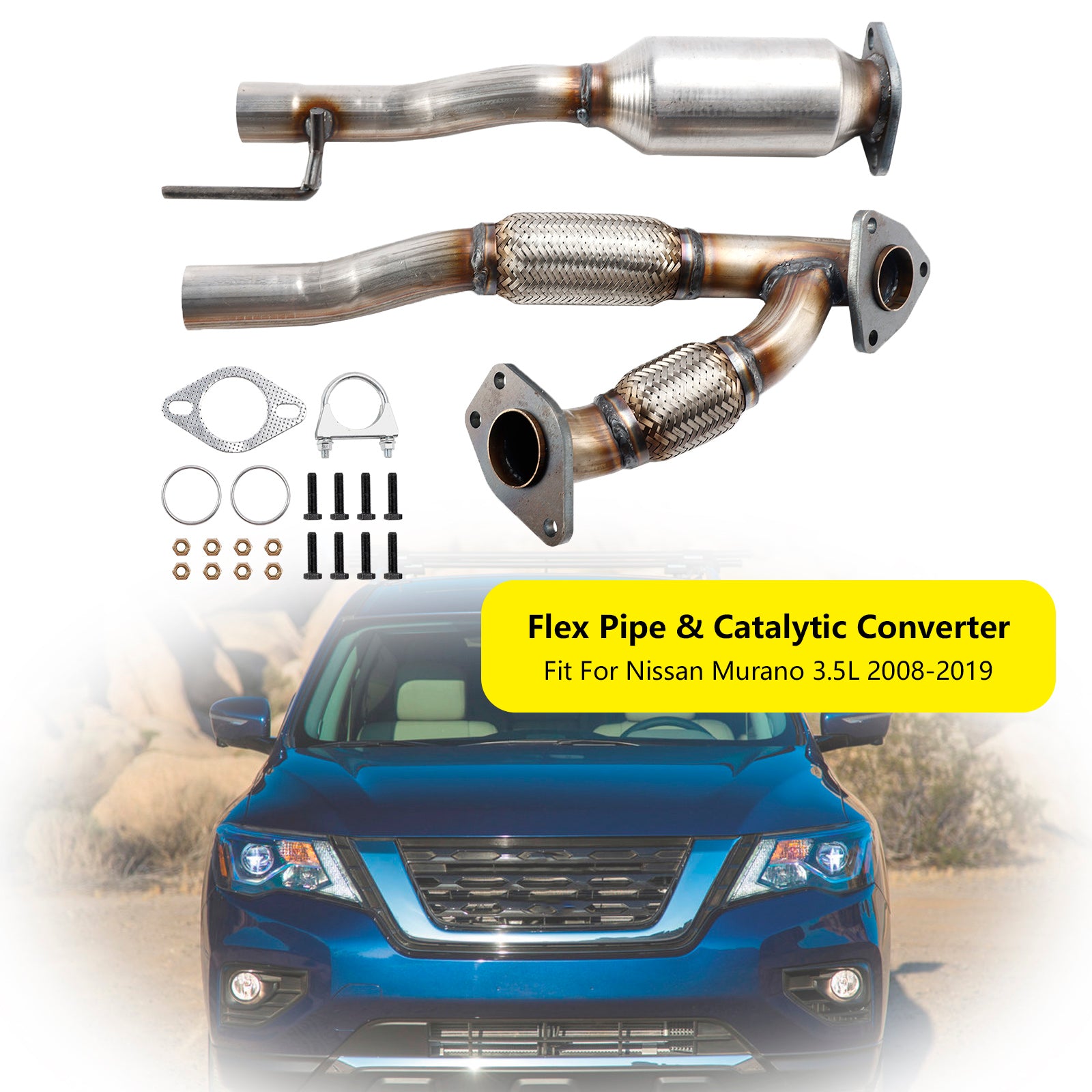 Flex Pipe & Catalytic Converter For Nissan Murano 3.5L 2008-2019