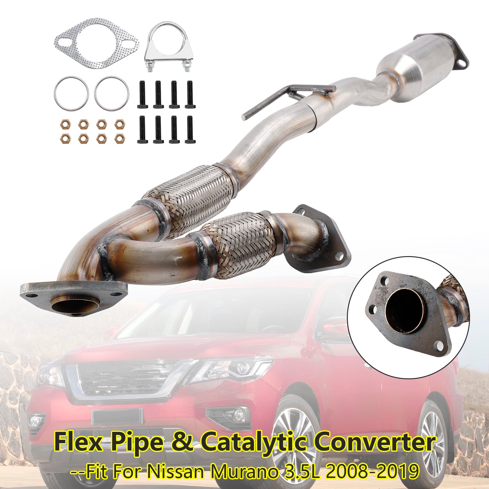 Flex Pipe & Catalytic Converter For Nissan Murano 3.5L 2008-2019