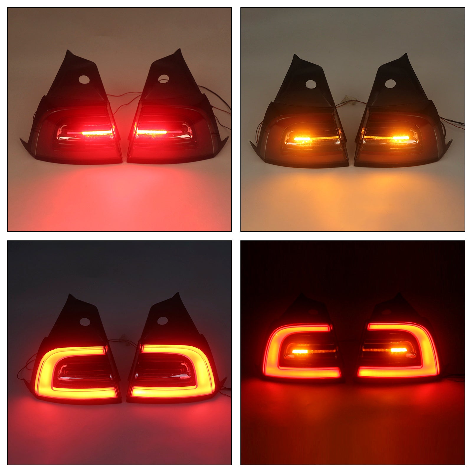 2017-2023 Tesla Model 3 L+R Rear Tail Lamp LED Light 1077399-00,1077398-00