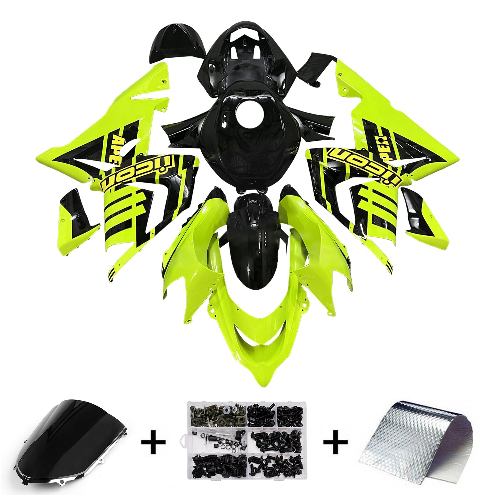 Injection Fairing Kit Bodywork Plastic ABS fit For Kawasaki ZX10R 2004-2005