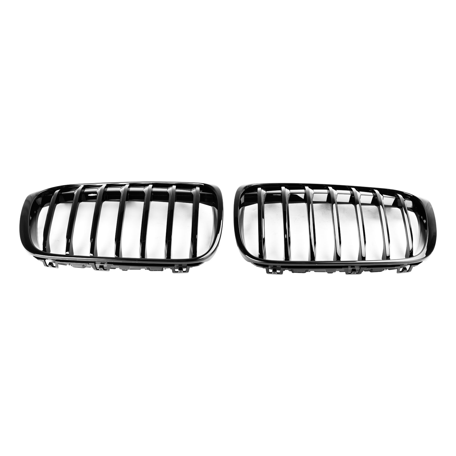 BMW X1 F48 F49 2016-2018 2PCS Gloss Black Front Kidney Grille Grill