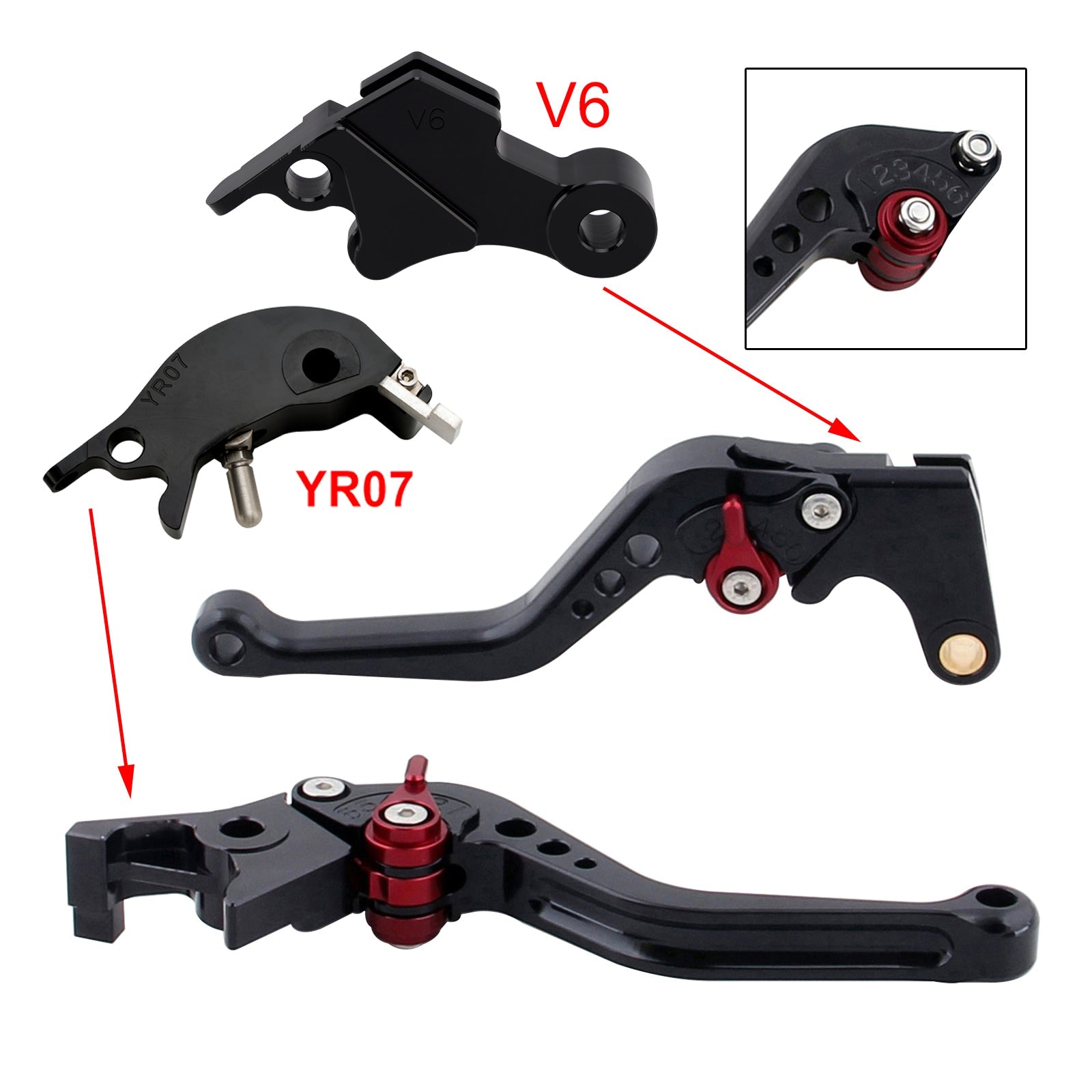 NEW Short Clutch Brake Lever fit for YAMAHA XSR900 XSR900GP MT-09 MT-09SP 24-25