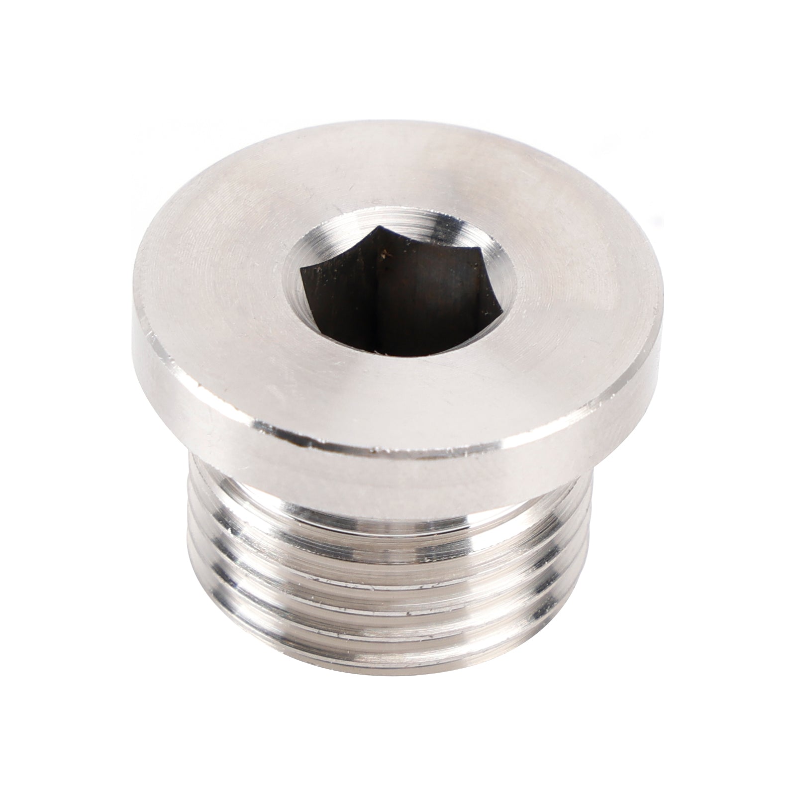 M18 x 1.5mm Inner Hex Head Sensor Blanking Plug Cap 304 Stainless Steel 5 Pack