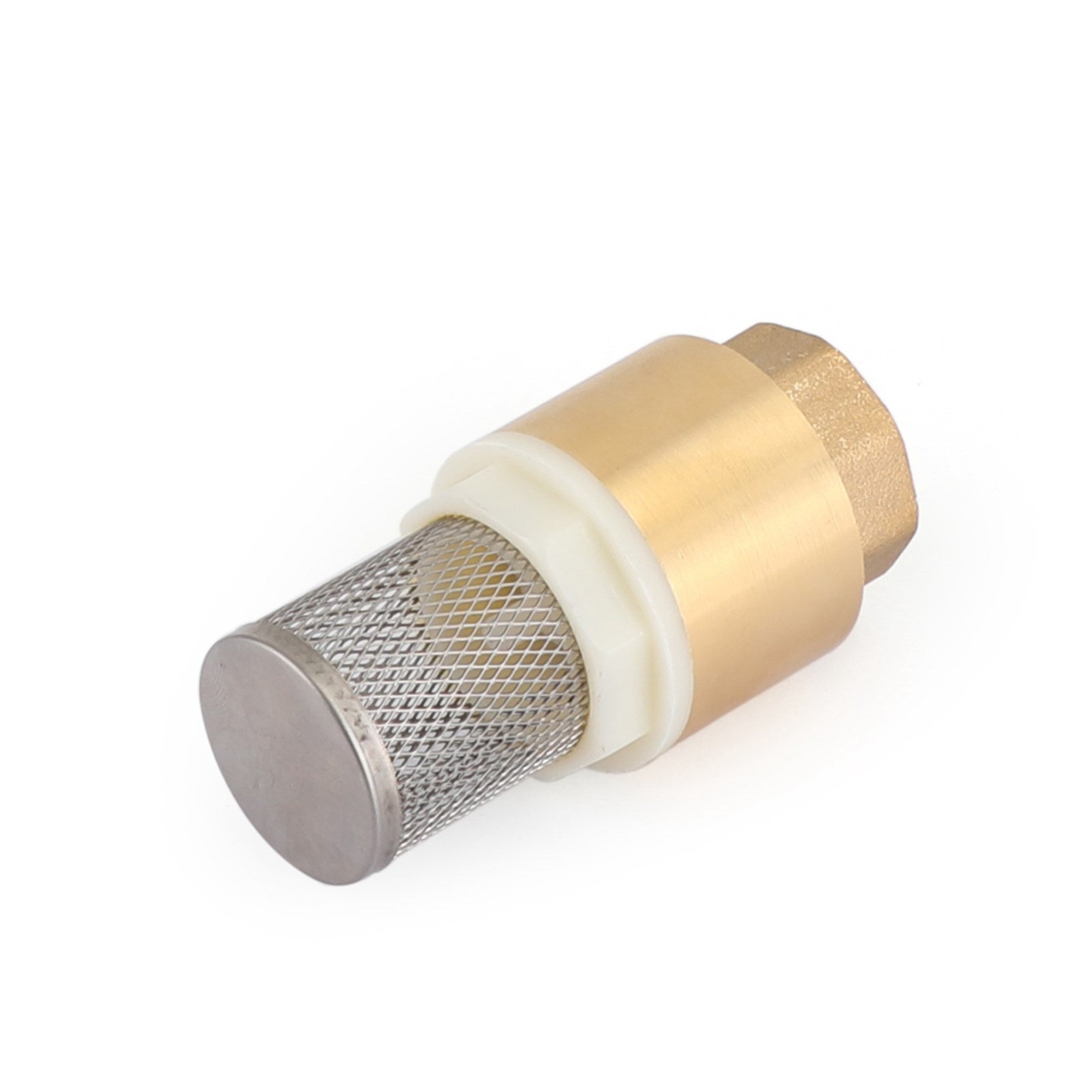 3/4" NPT 인라인 체크 풋 밸브 황동 스프링 장착 필터 200 PSI