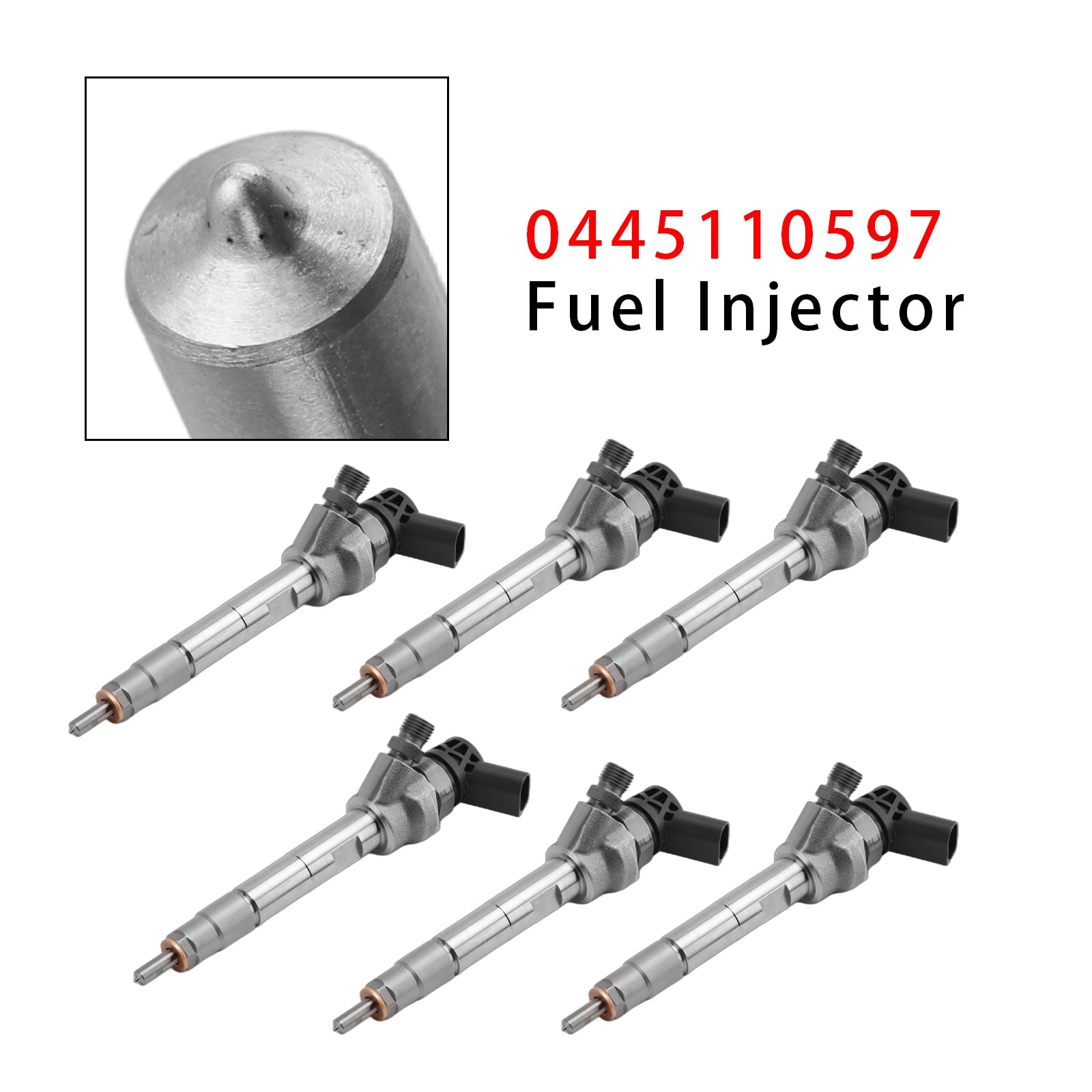 0445110597 For BMW F10 F30 F15 328d X5 535d 740Ld N47 N57 Fuel Injector 6PCS