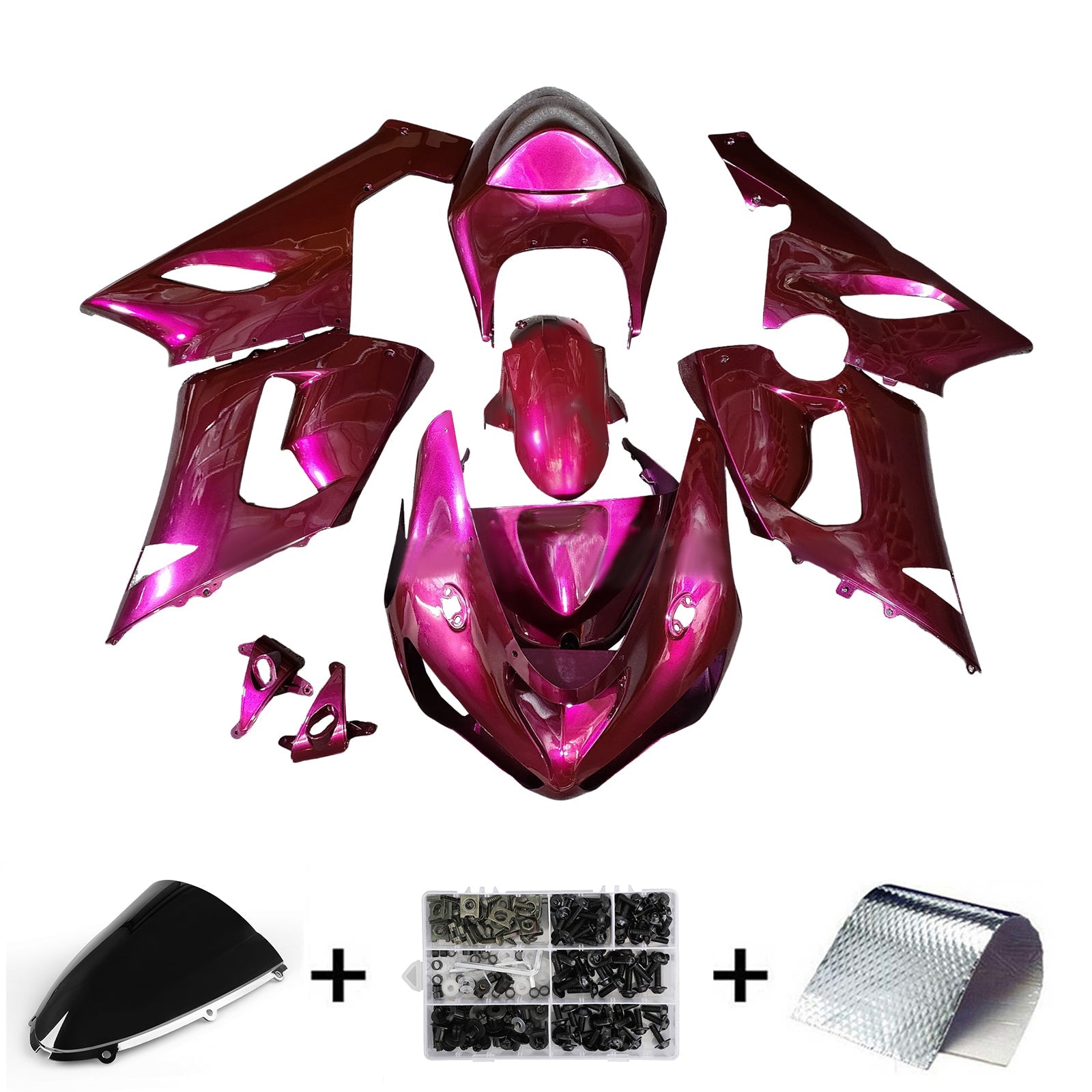 Injection Fairing Kit Bodywork Plastic ABS fit For Kawasaki ZX6R 636 2005-2006