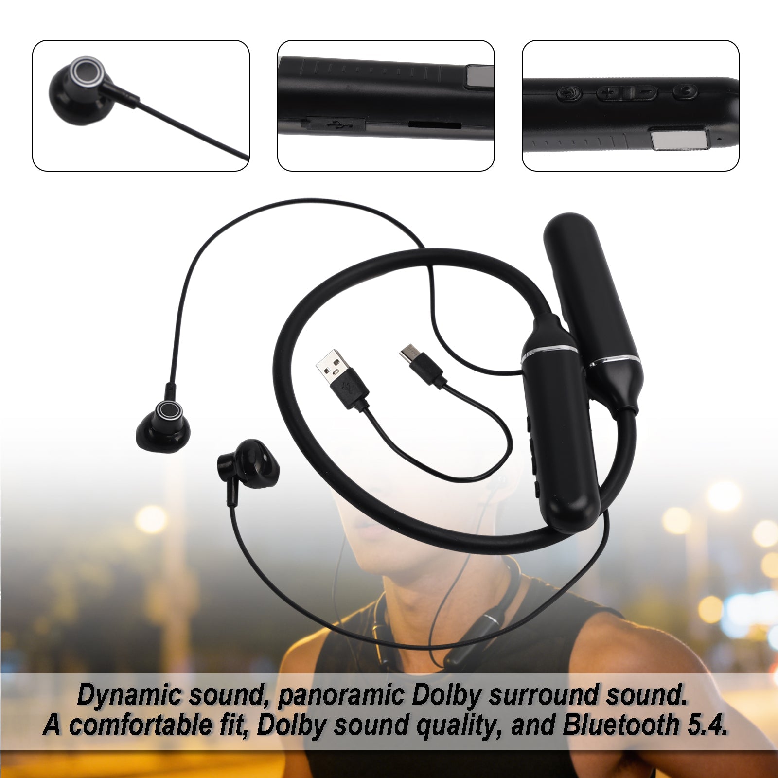 Bluetooth Headphones Wireless Durability Noise Cancelling for Phone Laptop PC TV