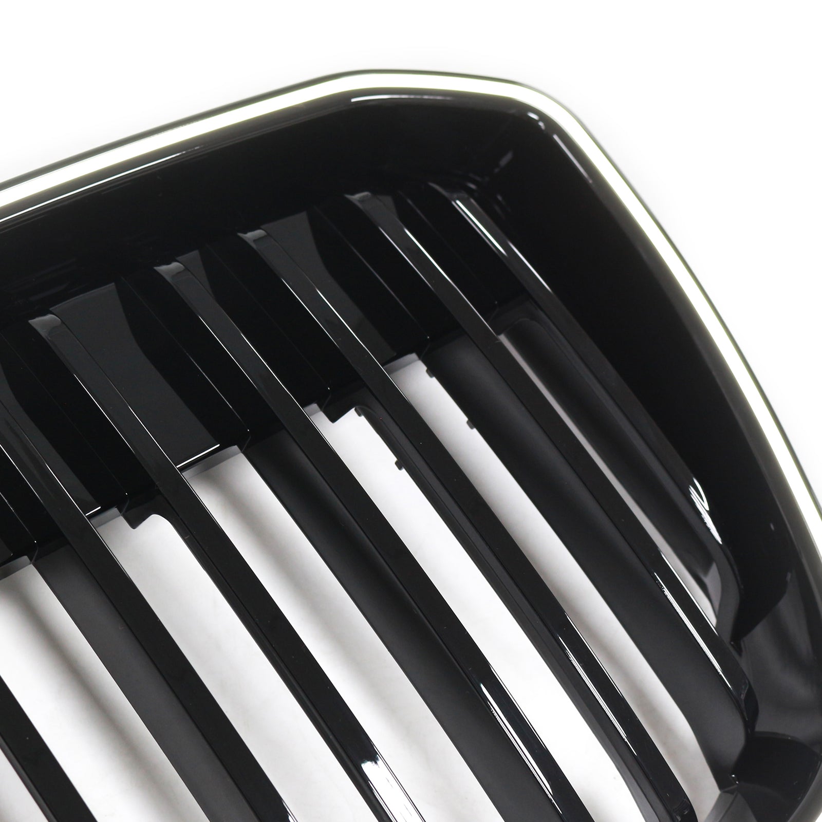 Double Slat Gloss Black Front Kidney Grill Grille Fit BMW IX3 G08 LCI 2022-2024