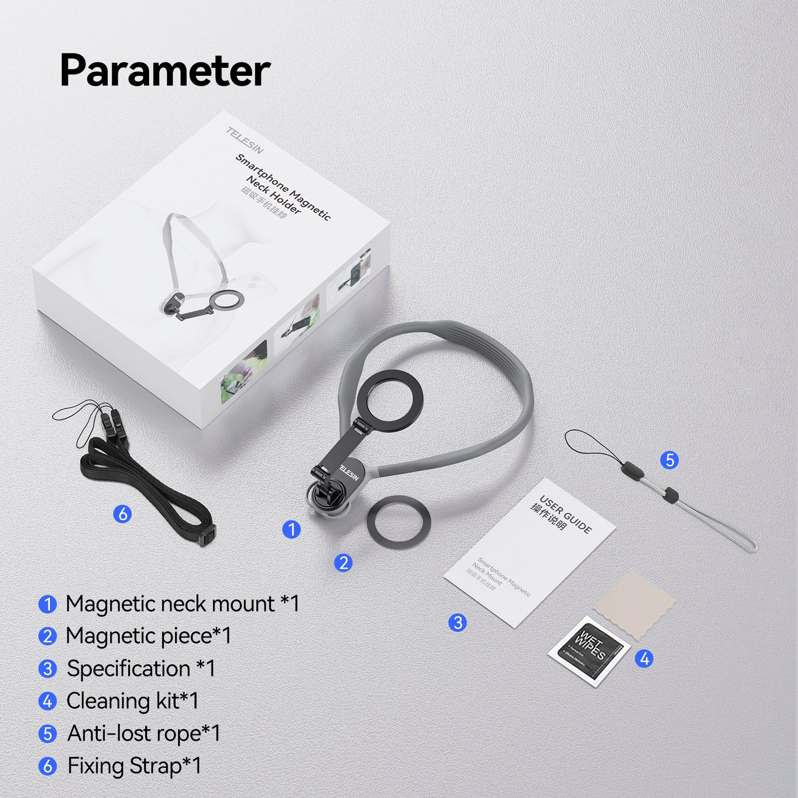 Magsafe Mobile Phone Magnetic Neck Halter Bracket Quick Release Shock Absorption