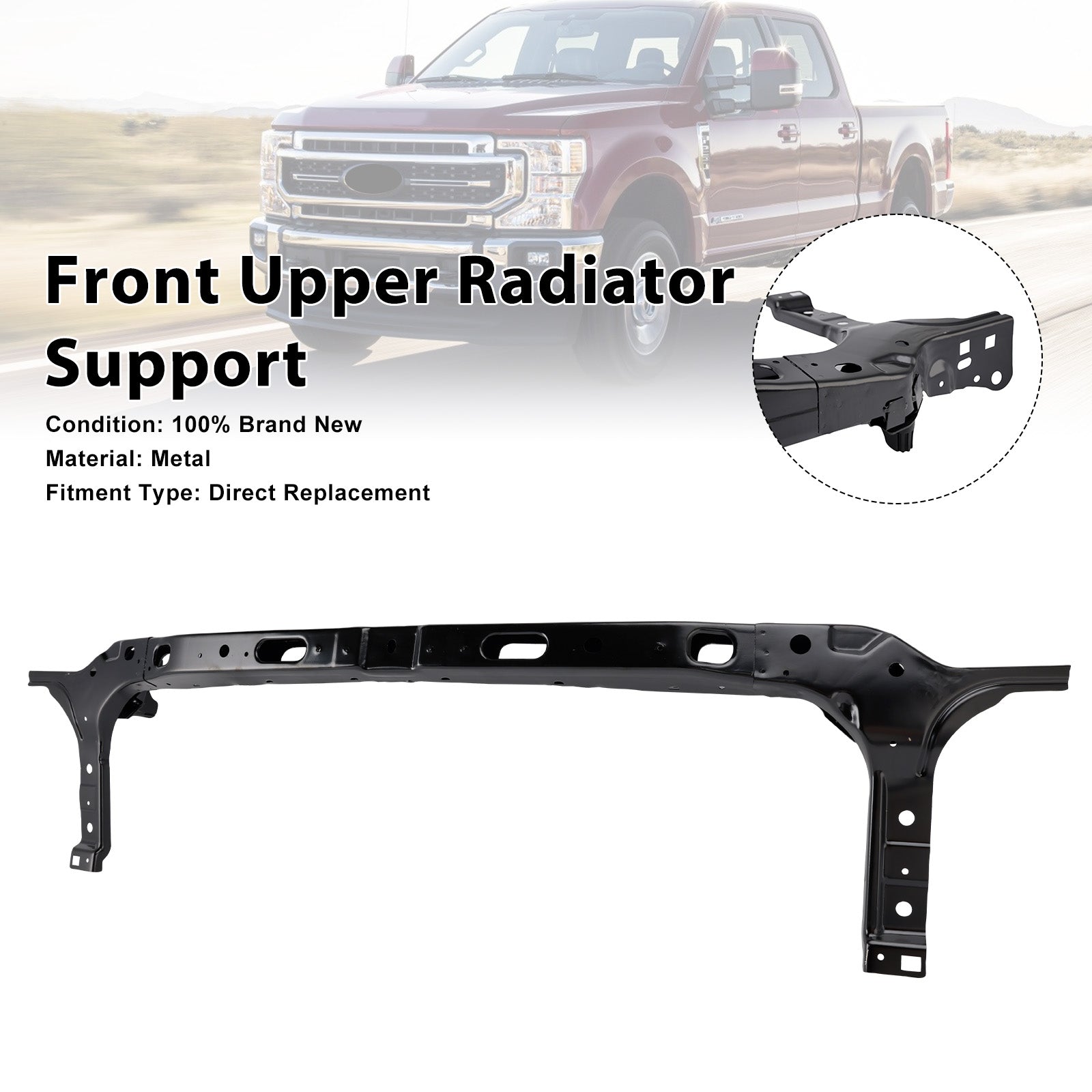 2020-2022 Fit Ford F250 F350 Front Upper Radiator Support Bar LC3Z-16138-A