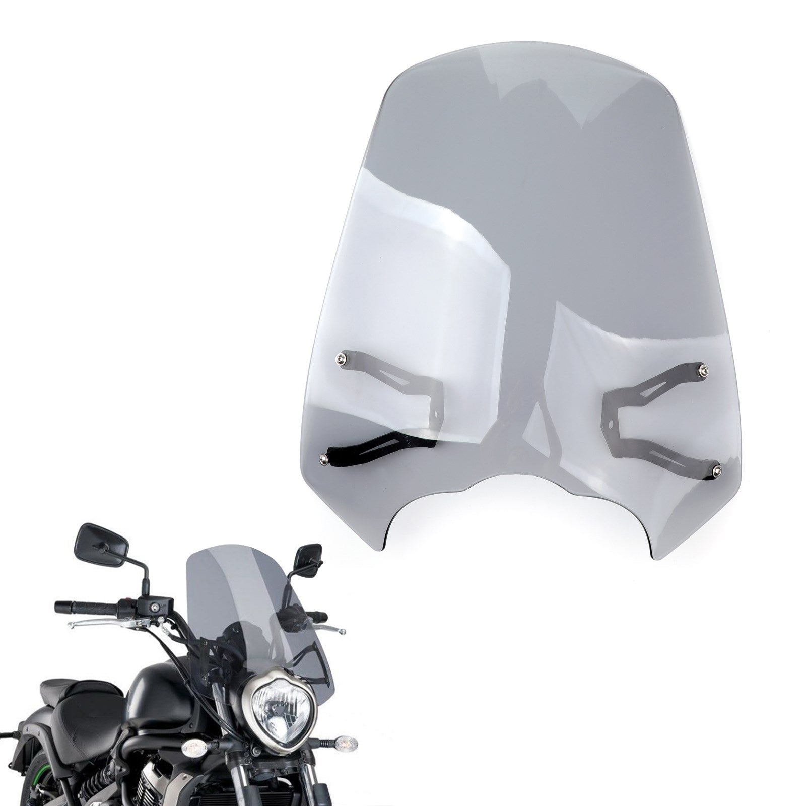 Windscreen Windshield Screen w/Bracket For Kawasaki Vulcan S EN 650 CL 2015-2024