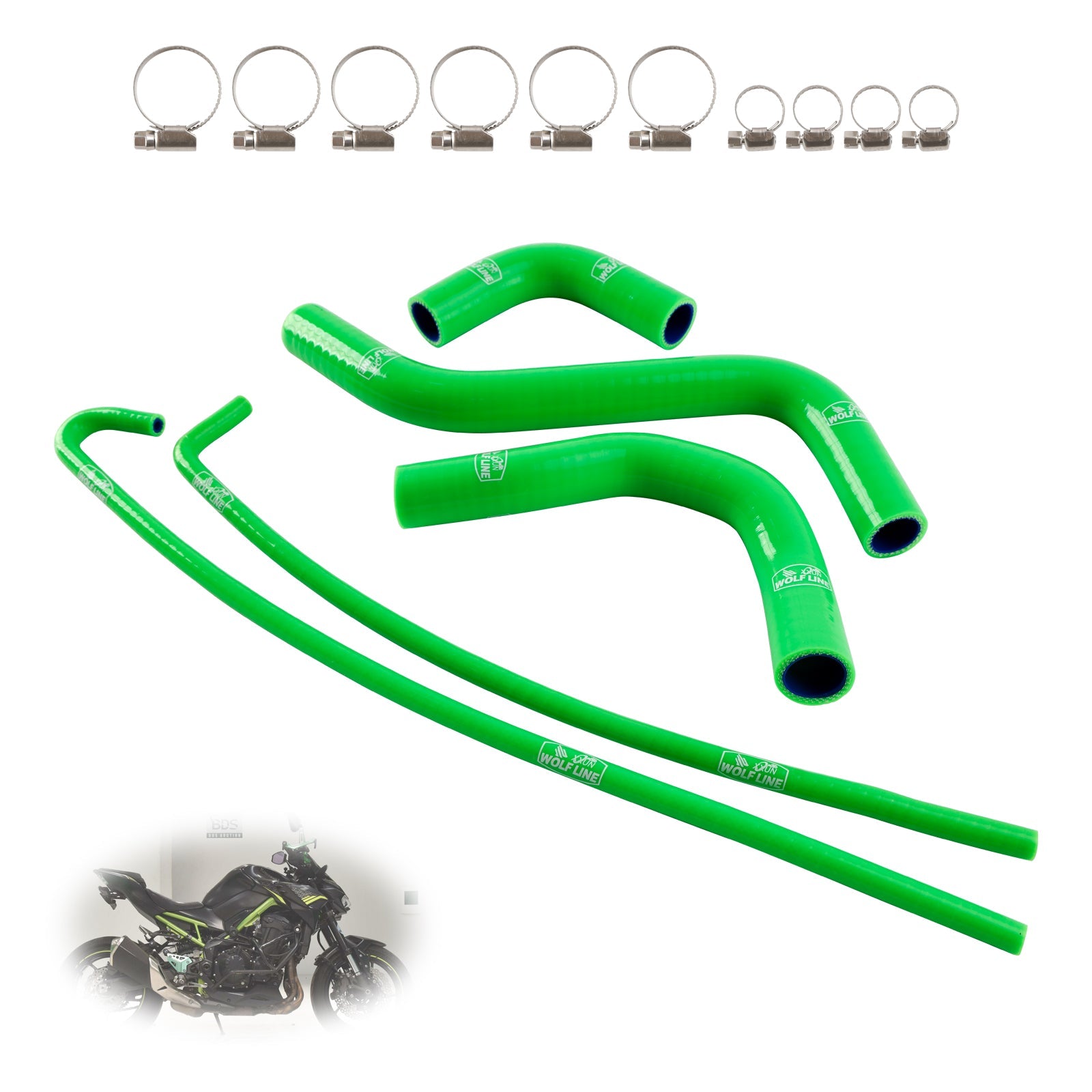 Silicone Radiator coolant Hose kit For Kawasaki Z900 Z900RS 2017-2025