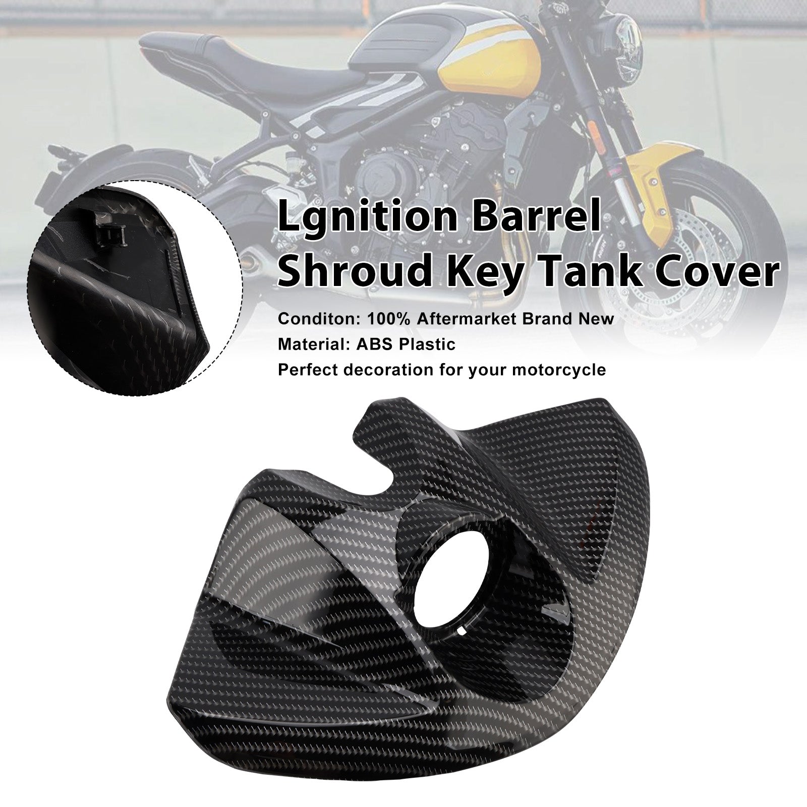 2022-2025 Trident 660 Lgnition Barrel Shroud Key Tank Cover