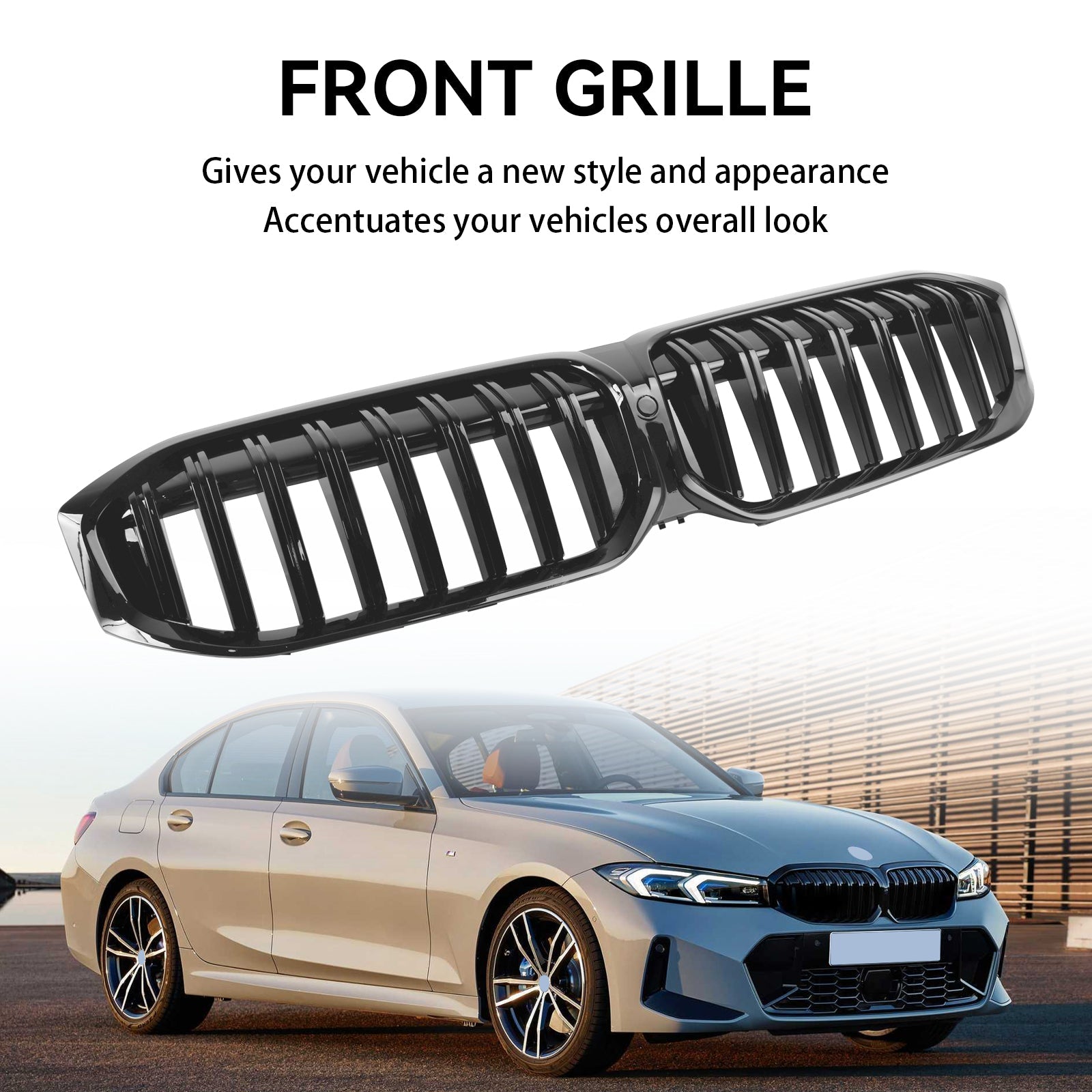 BMW G20 320i 330i M340i 2023-2024 Gloss Black Front Kidney Grille Grill