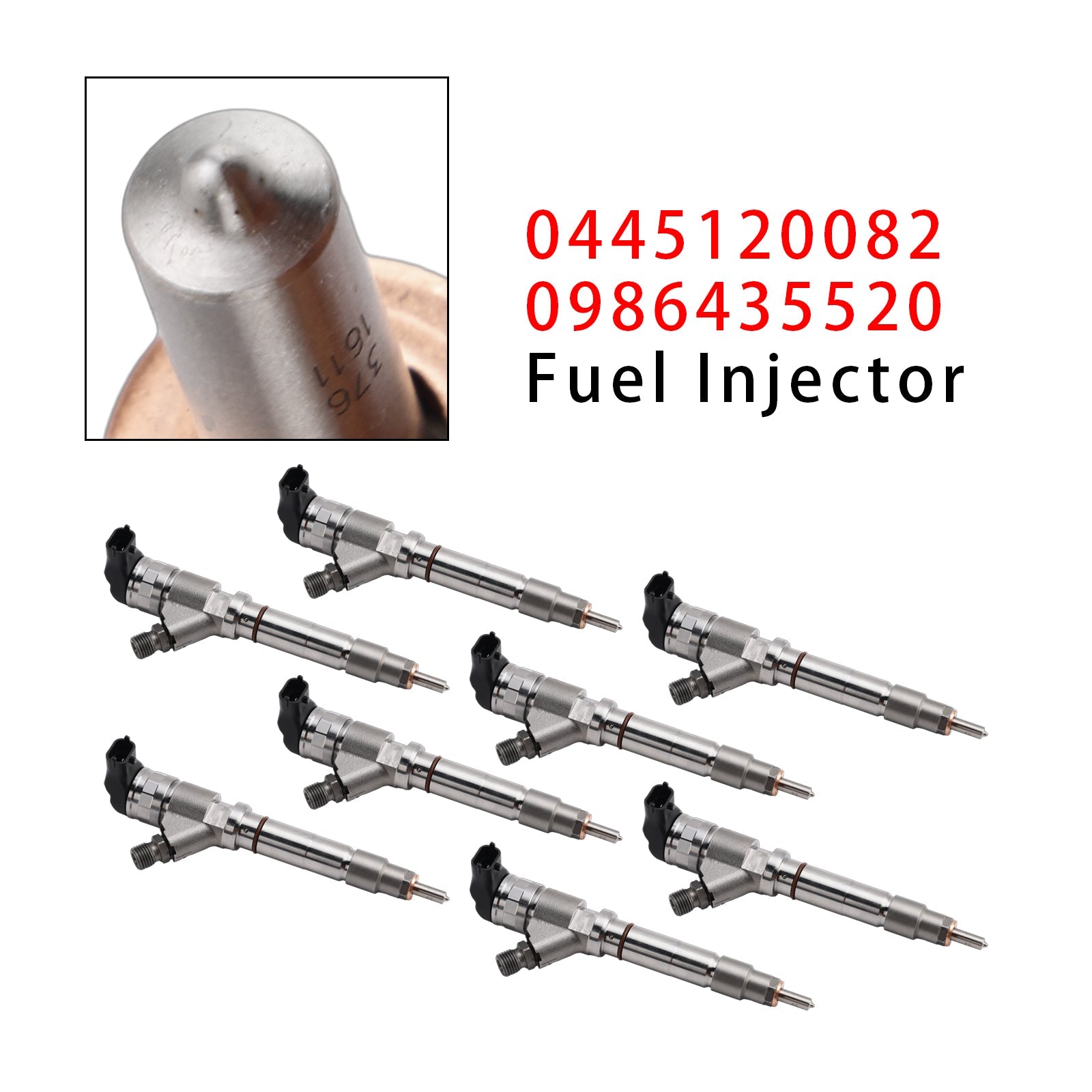 2007-2010 For GMC Chevy EXPRESS 3500 6.6L 8PCS Fuel Injector 0445120082
